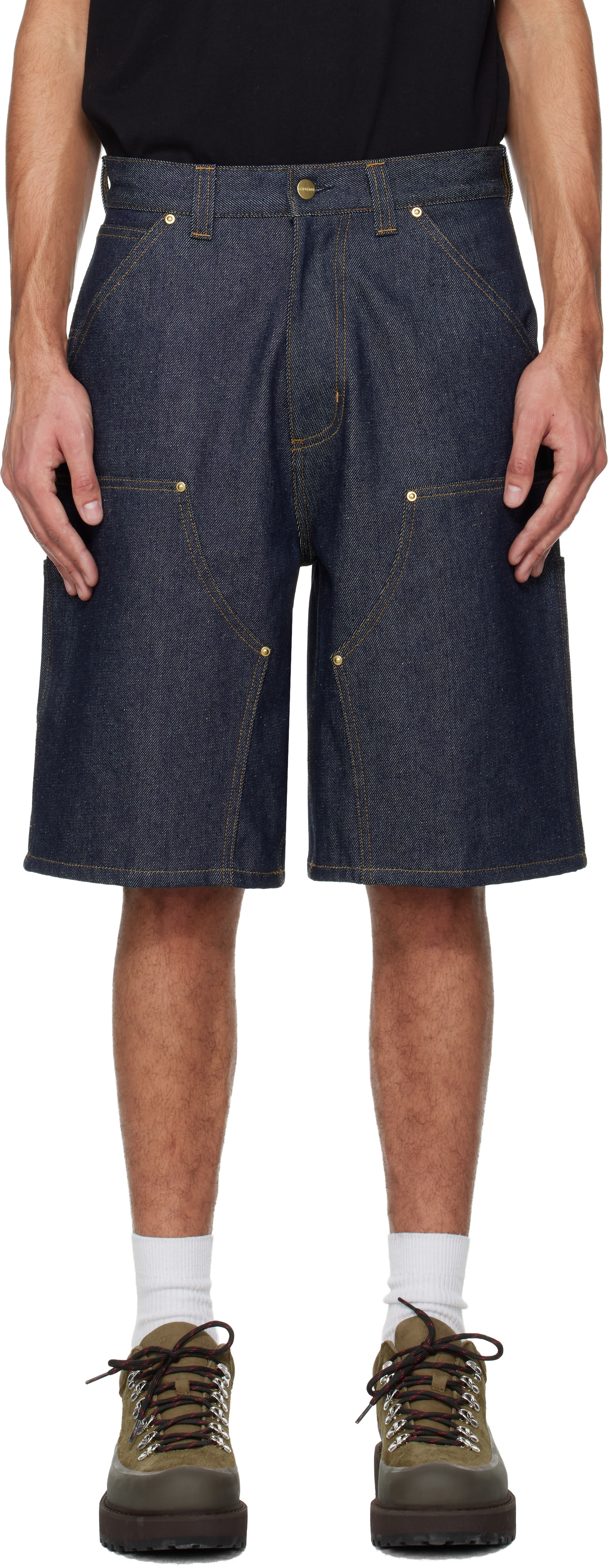 Carhartt Work In Progress: ネイビー OG Aden ダブルニー デニム