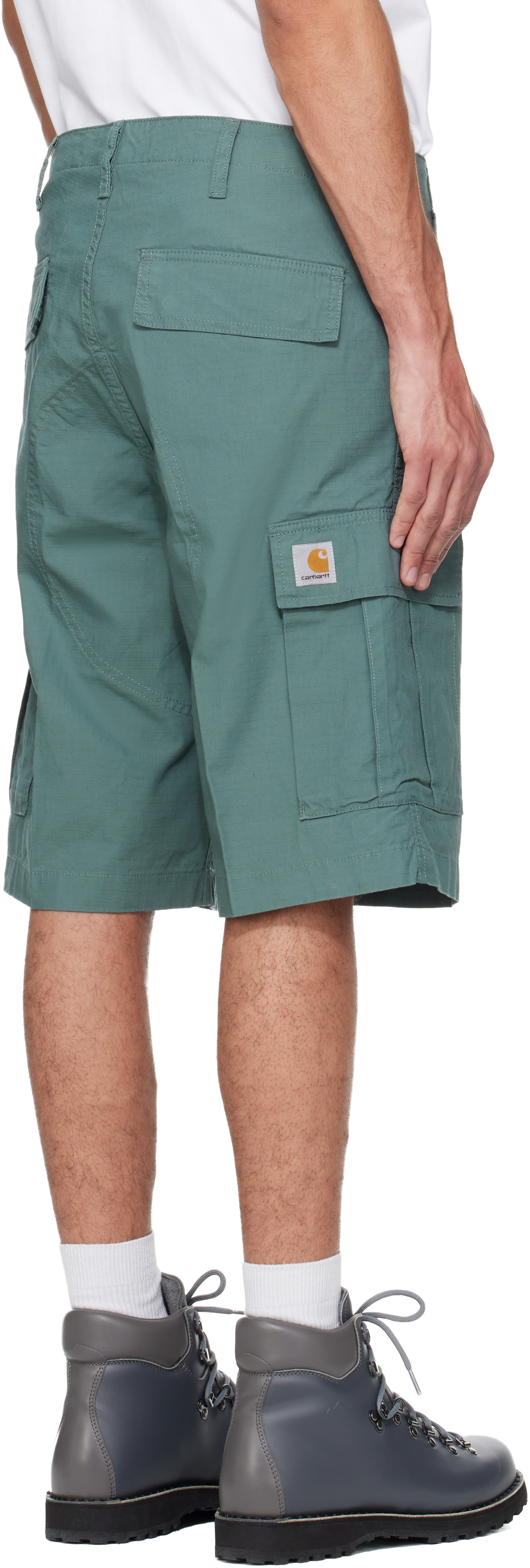 Carhartt Work In Progress - 그린 레귤러 카고 쇼츠