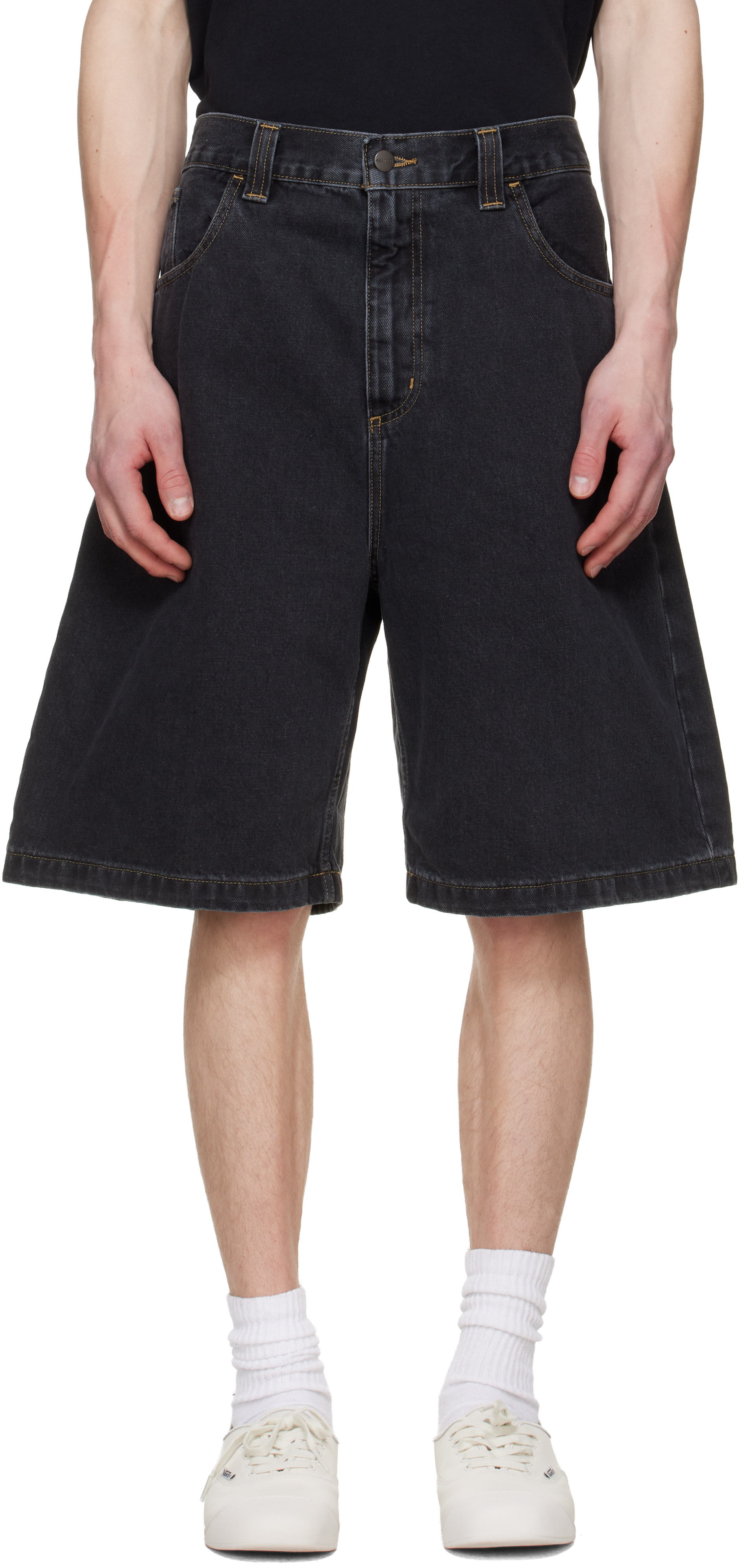 Carhartt Work In Progress - 블랙 브랜든 데님 쇼츠