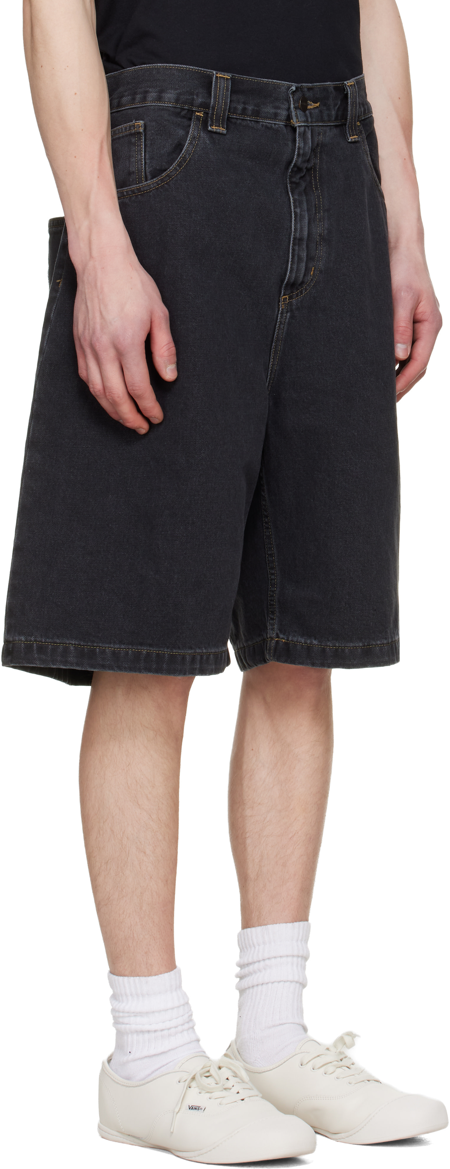 Carhartt Work In Progress - 블랙 브랜든 데님 쇼츠