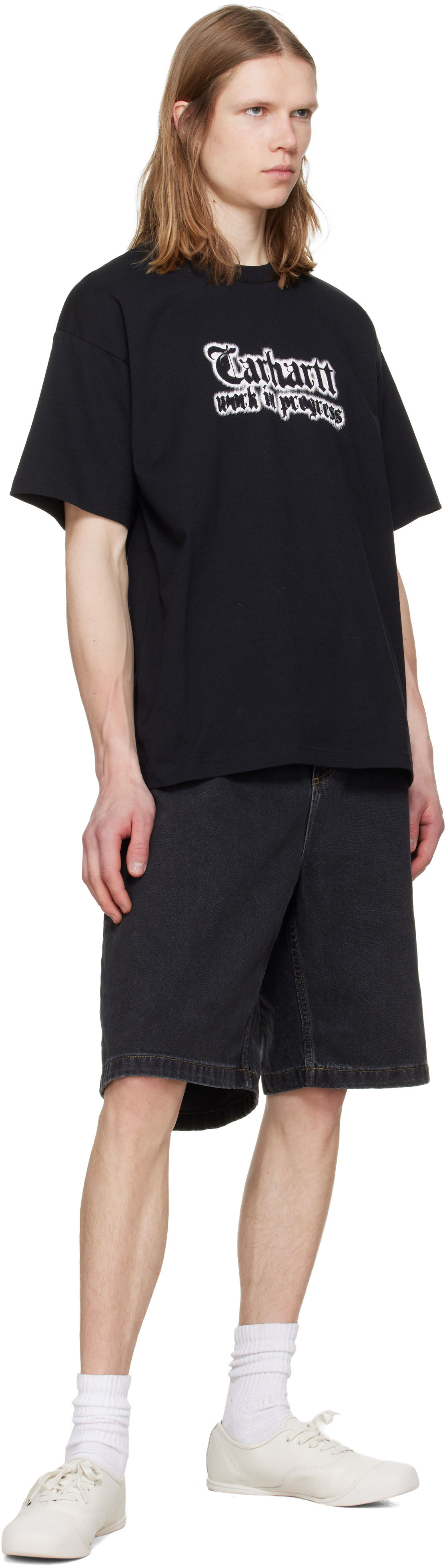 Carhartt Work In Progress - 블랙 브랜든 데님 쇼츠