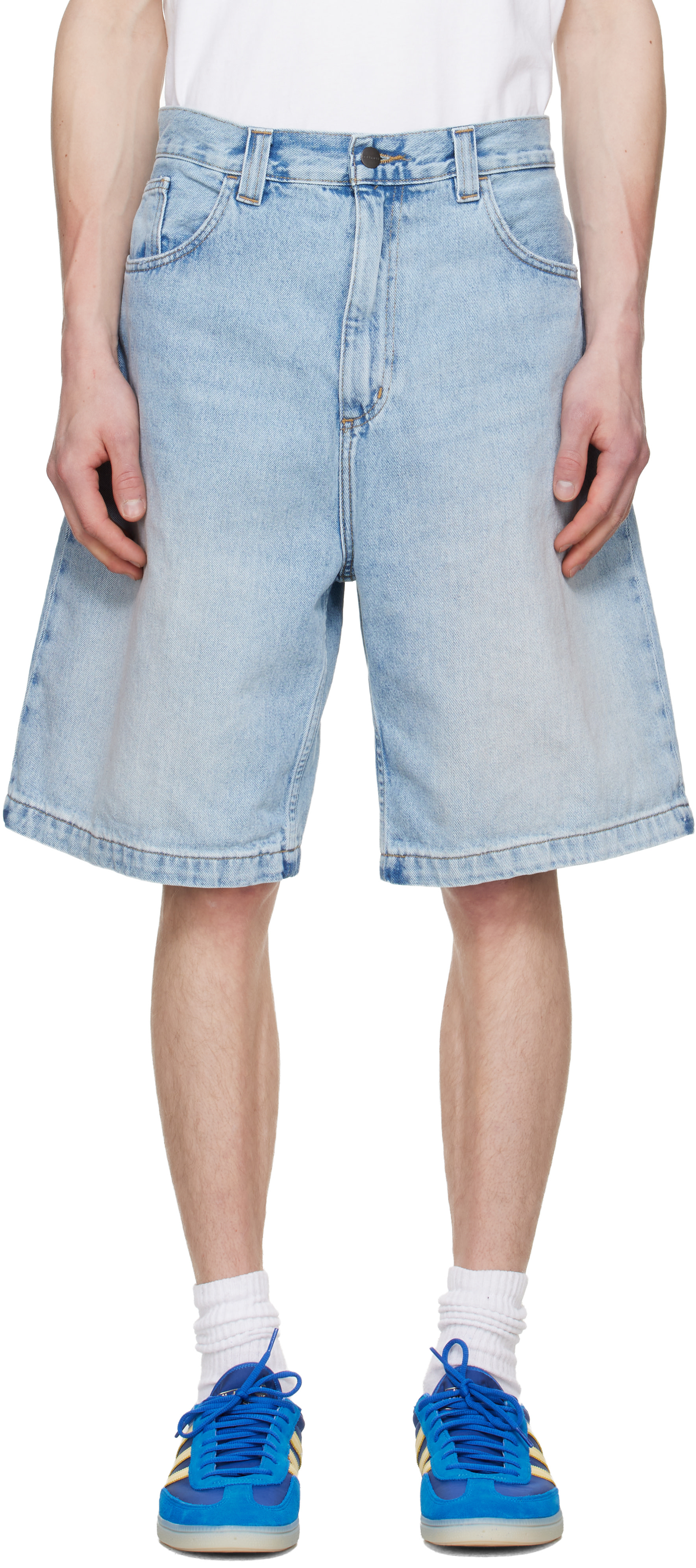 Carhartt Work In Progress - 블루 브랜든 데님 쇼츠