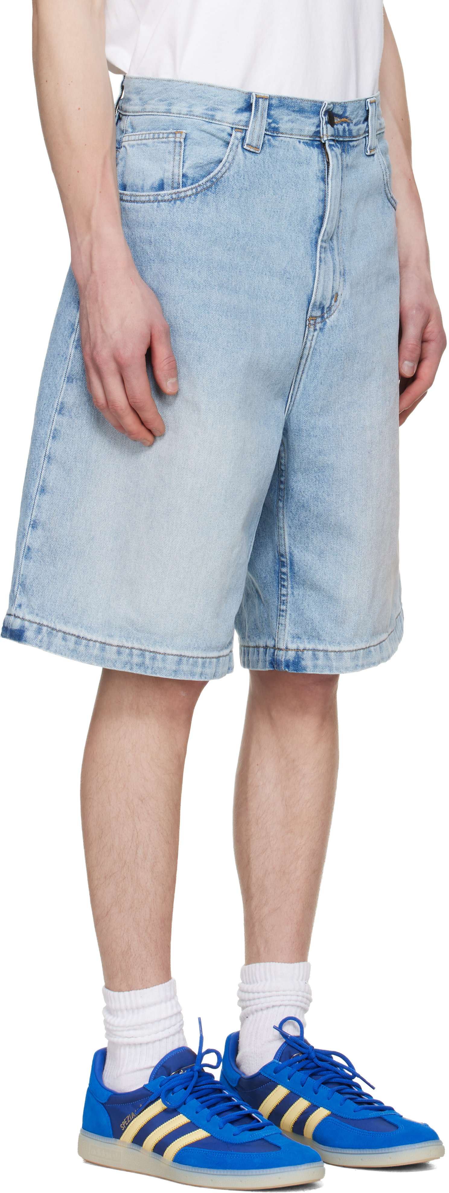 Carhartt Work In Progress - 블루 브랜든 데님 쇼츠