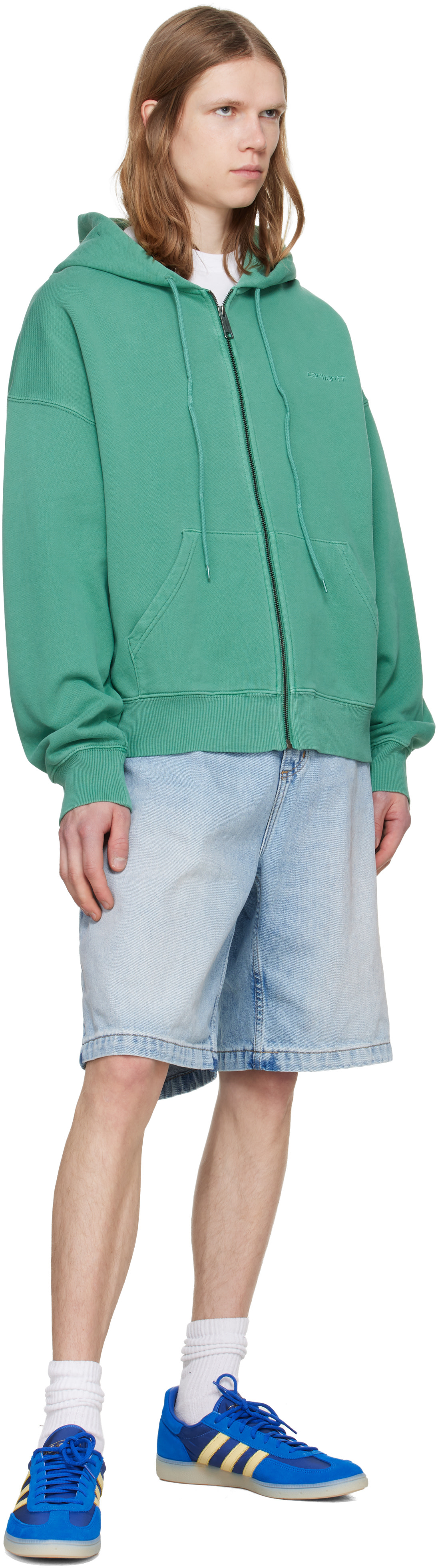 Carhartt Work In Progress - 블루 브랜든 데님 쇼츠
