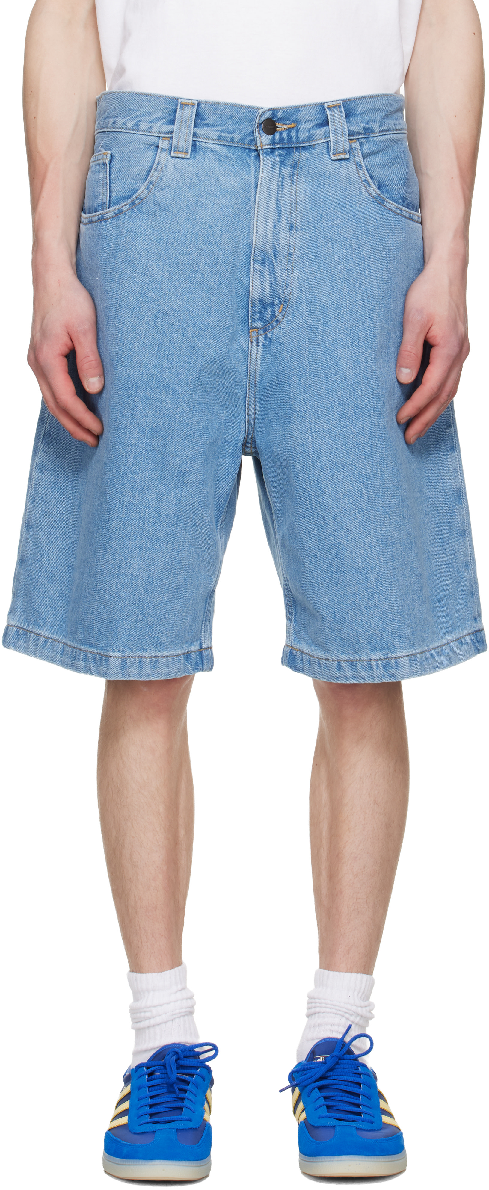 Carhartt Work In Progress - 블루 브랜든 데님 쇼츠