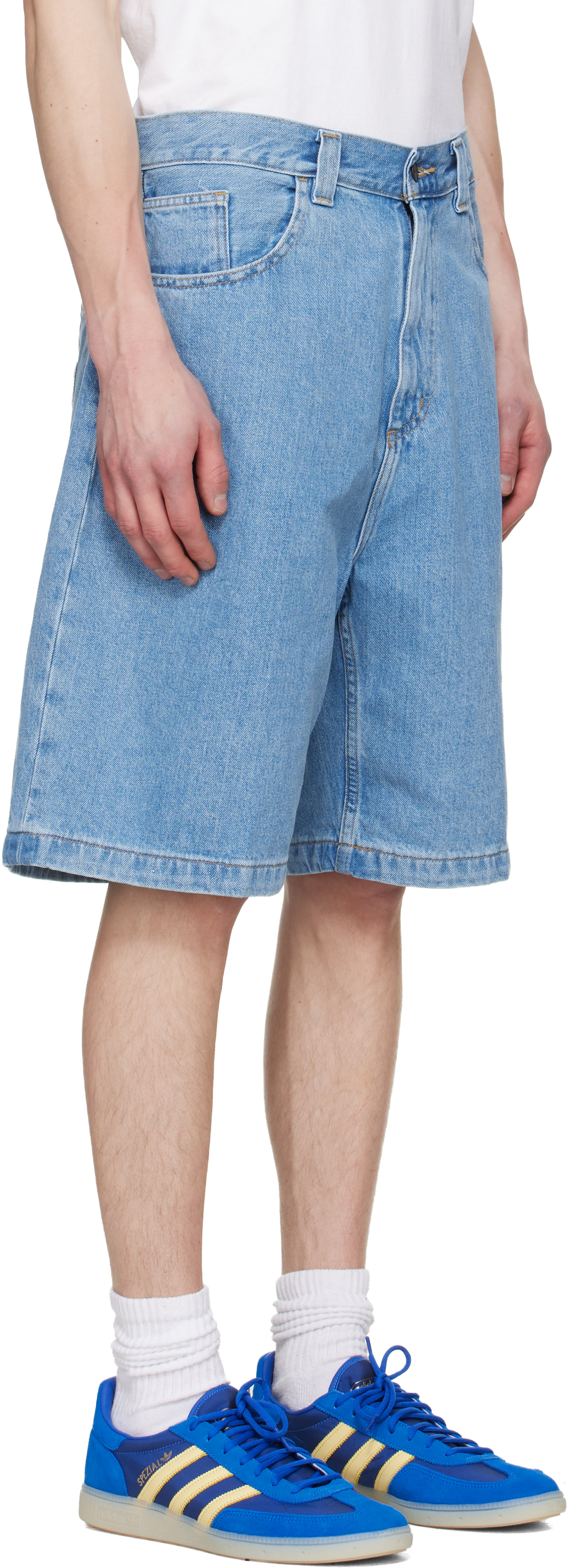 Carhartt Work In Progress - 블루 브랜든 데님 쇼츠