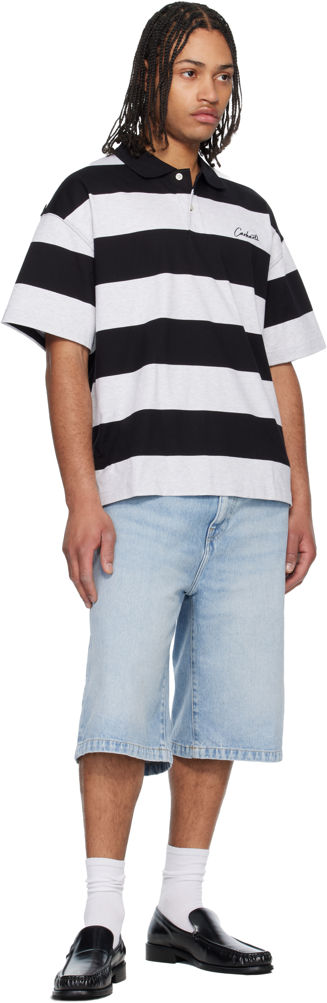 Carhartt Work In Progress - 블루 랭던 데님 쇼츠