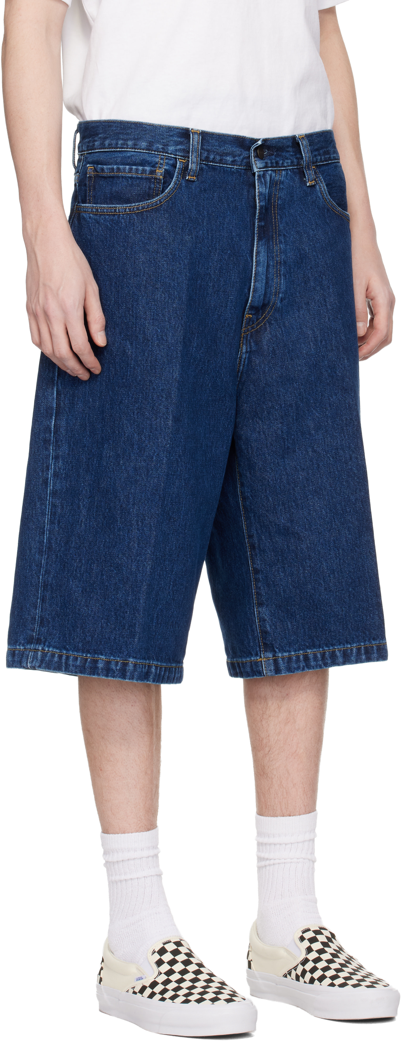 Carhartt Work In Progress: Blue Langdon Denim Shorts | SSENSE