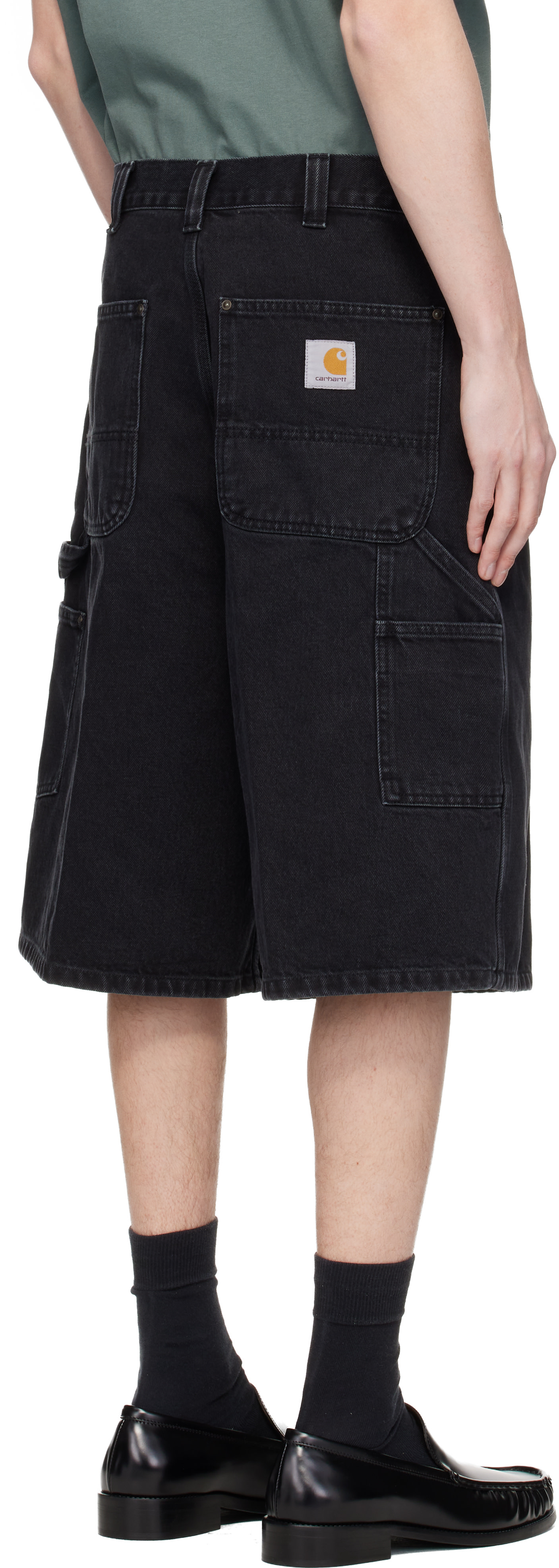 Carhartt Work In Progress: ブラック OG Double Knee デニムショート