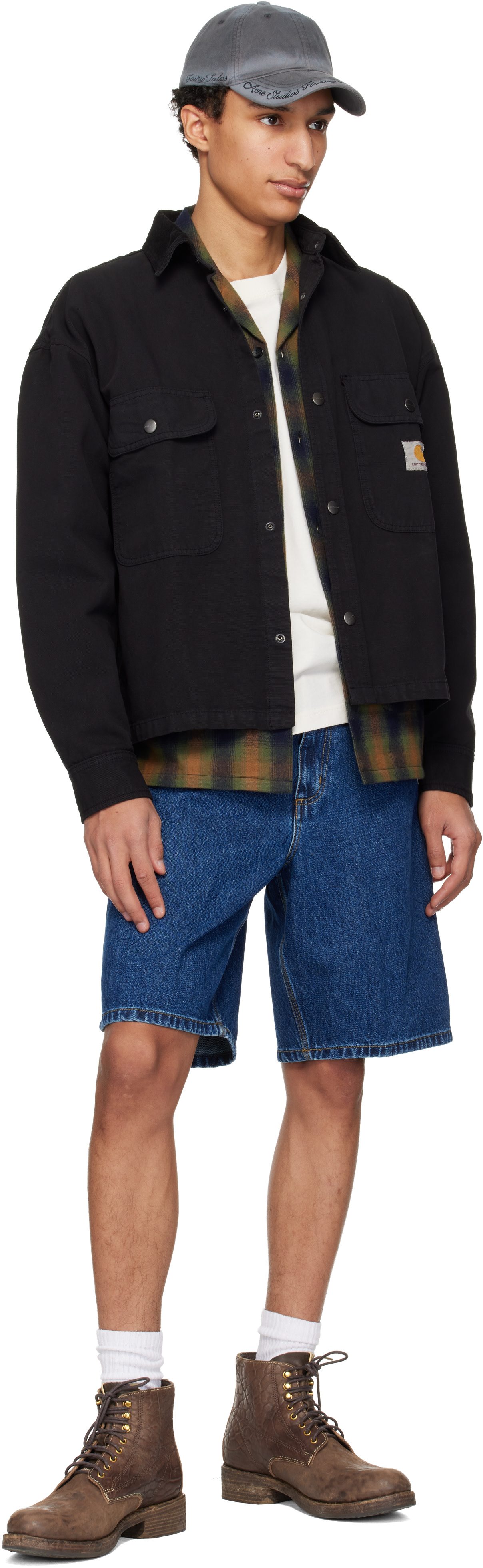 Carhartt Work In Progress - Blue Single Knee Denim Shorts