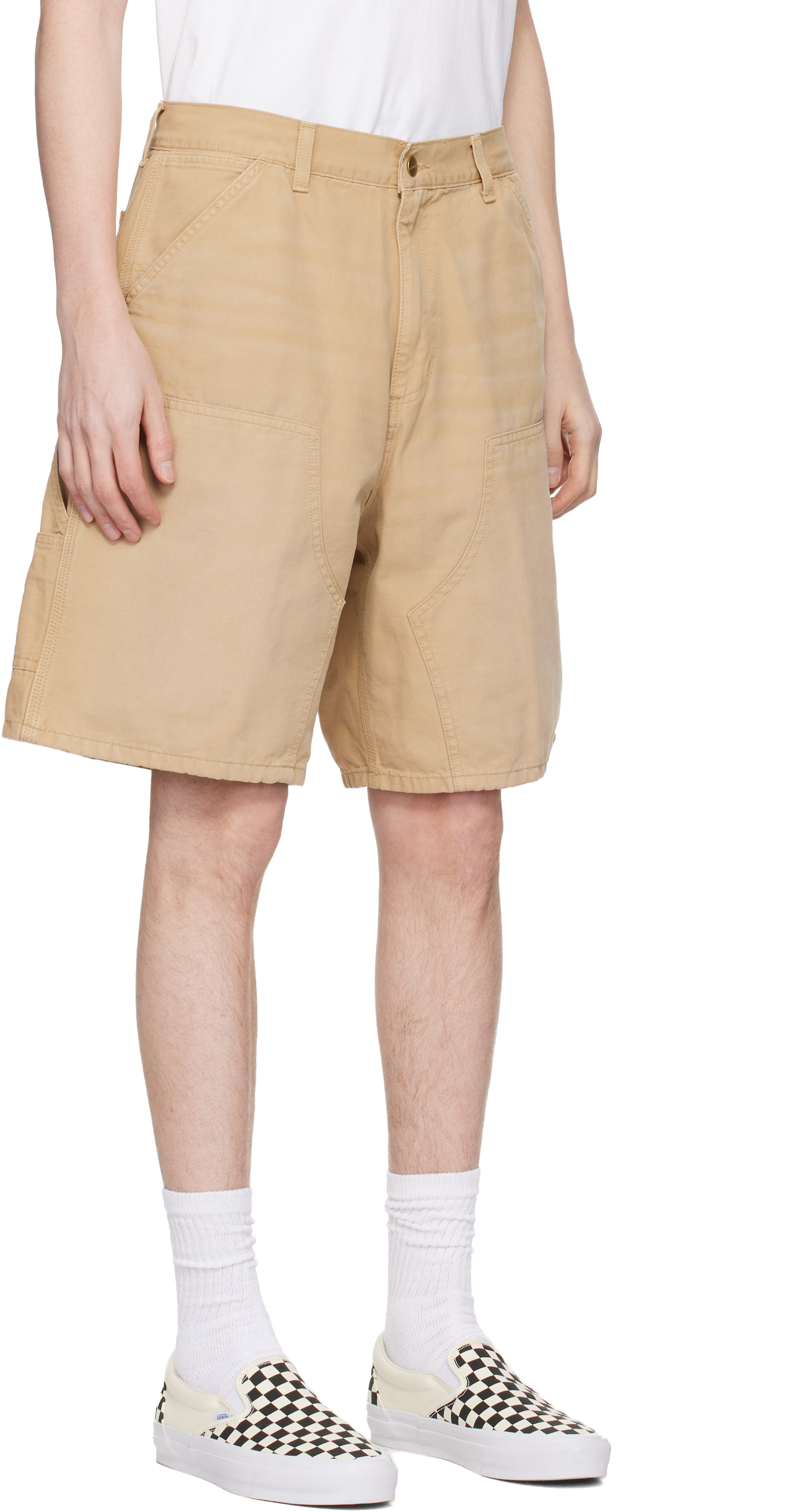 Carhartt Work In Progress: ベージュ ダブルニー ショートパンツ