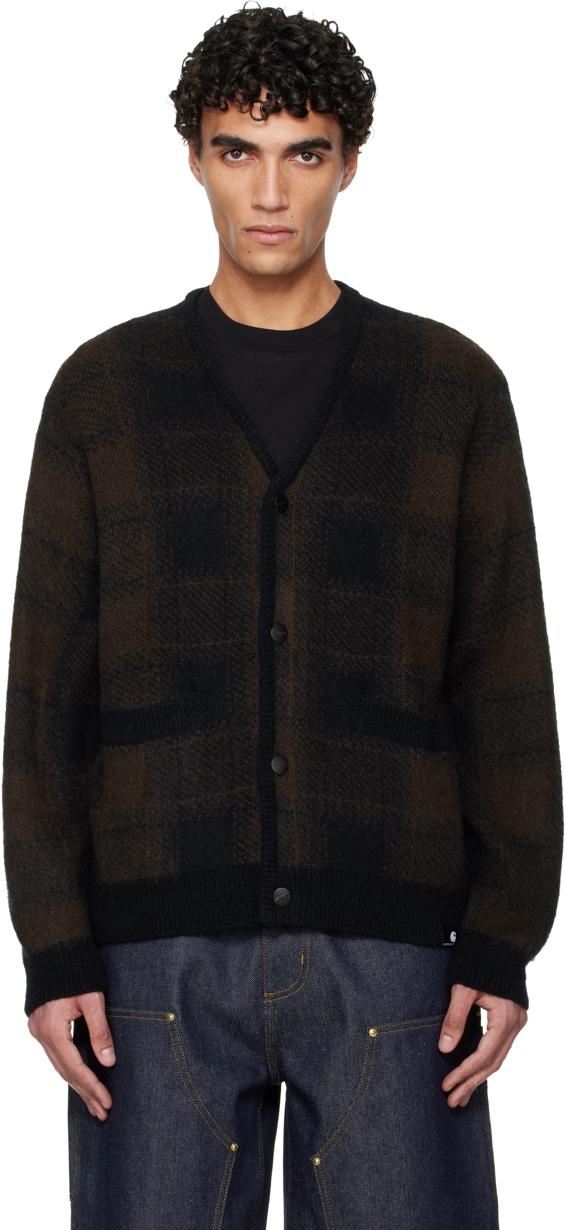 Carhartt Work In Progress - 브라운 에버슨 가디건