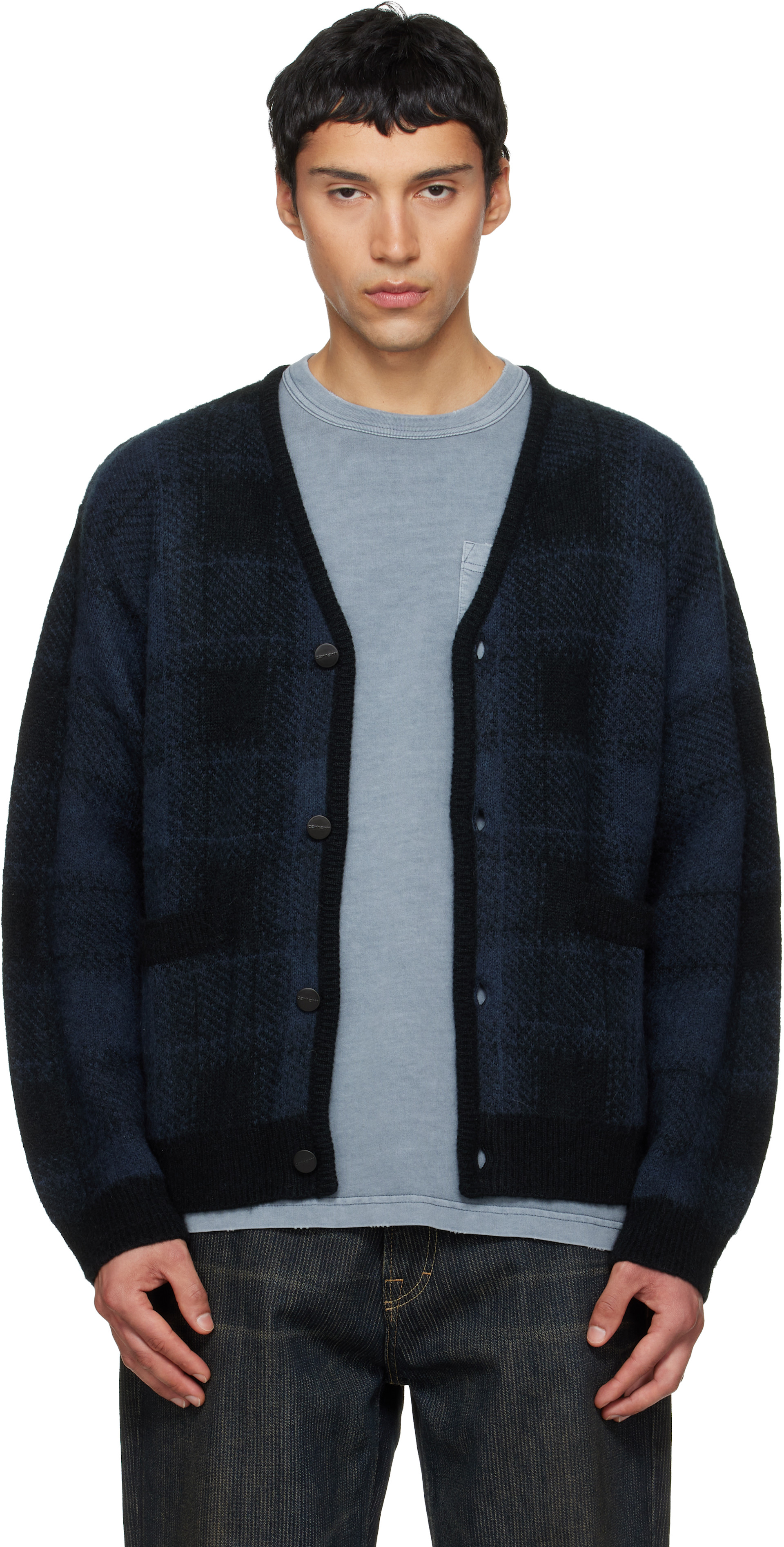 Carhartt Work In Progress - Cardigan Everson bleu marine