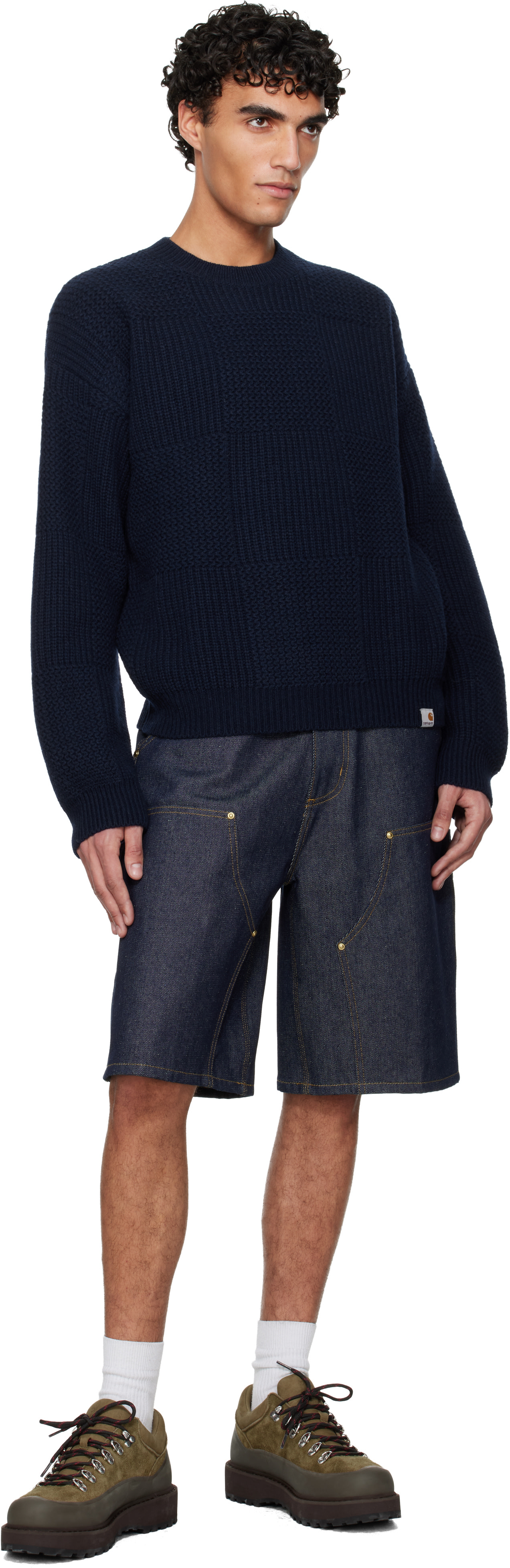 Carhartt Work In Progress - 네이비 비숍 스웨터
