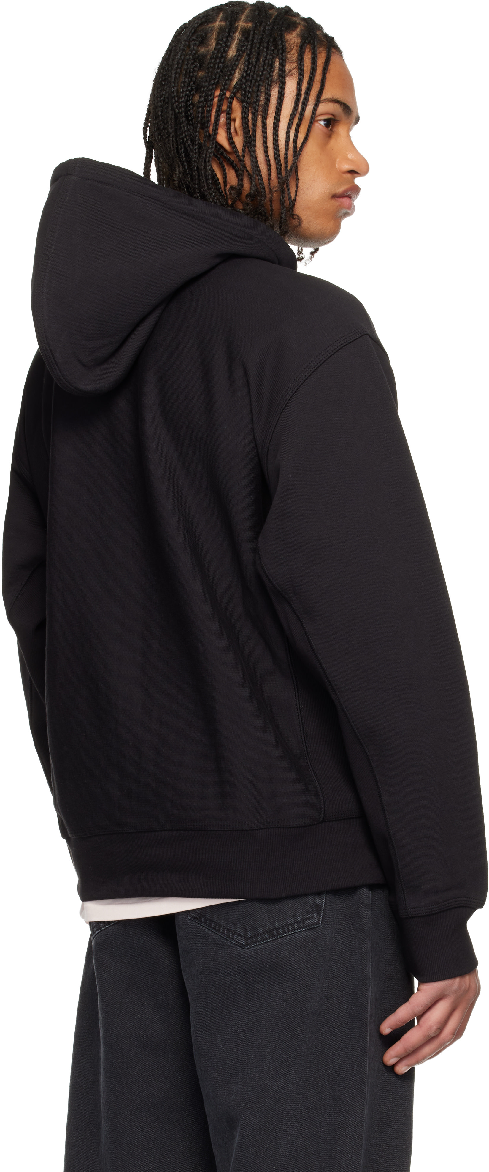 Carhartt Work In Progress - Pull à capuche noir à logo American Script