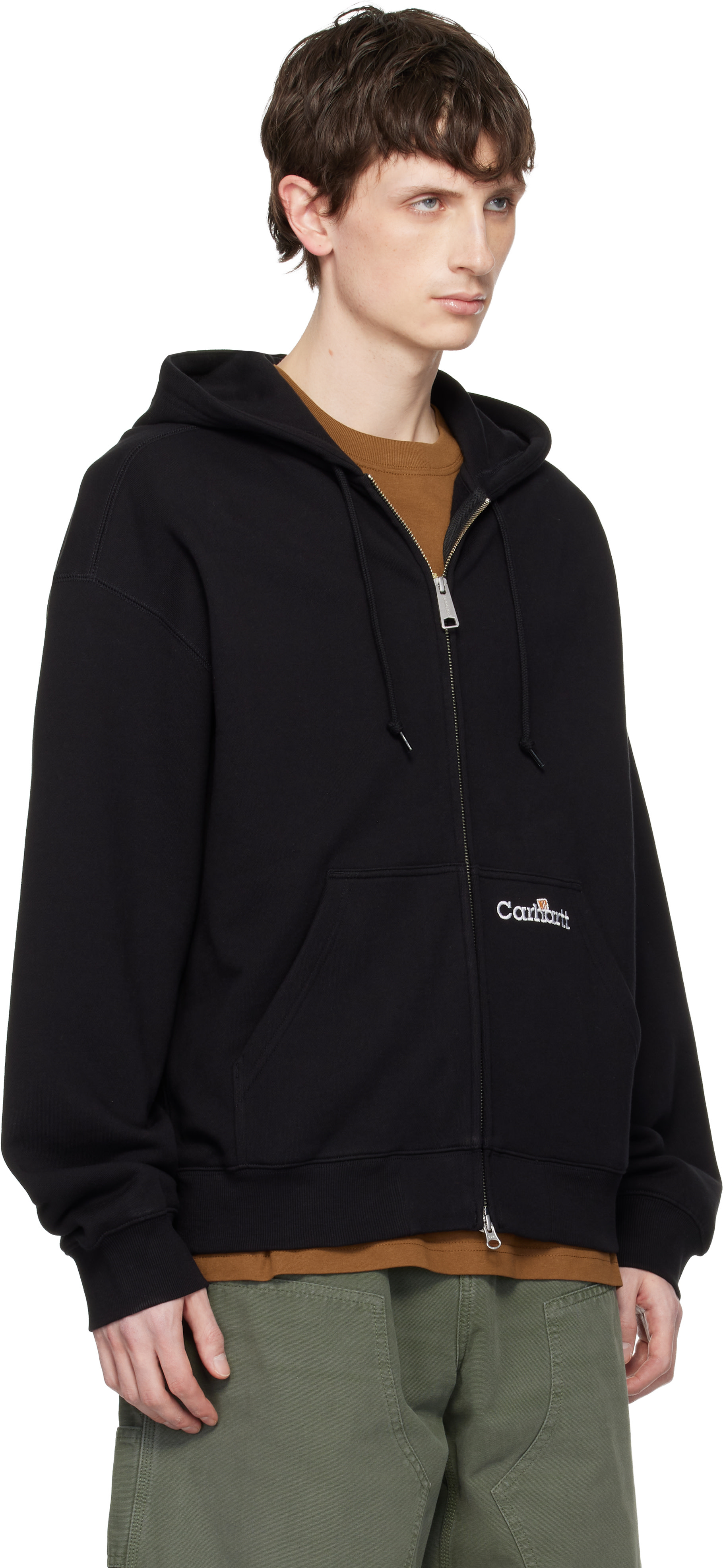 Carhartt Work In Progress: Black WIP Label Sweat Hoodie | SSENSE