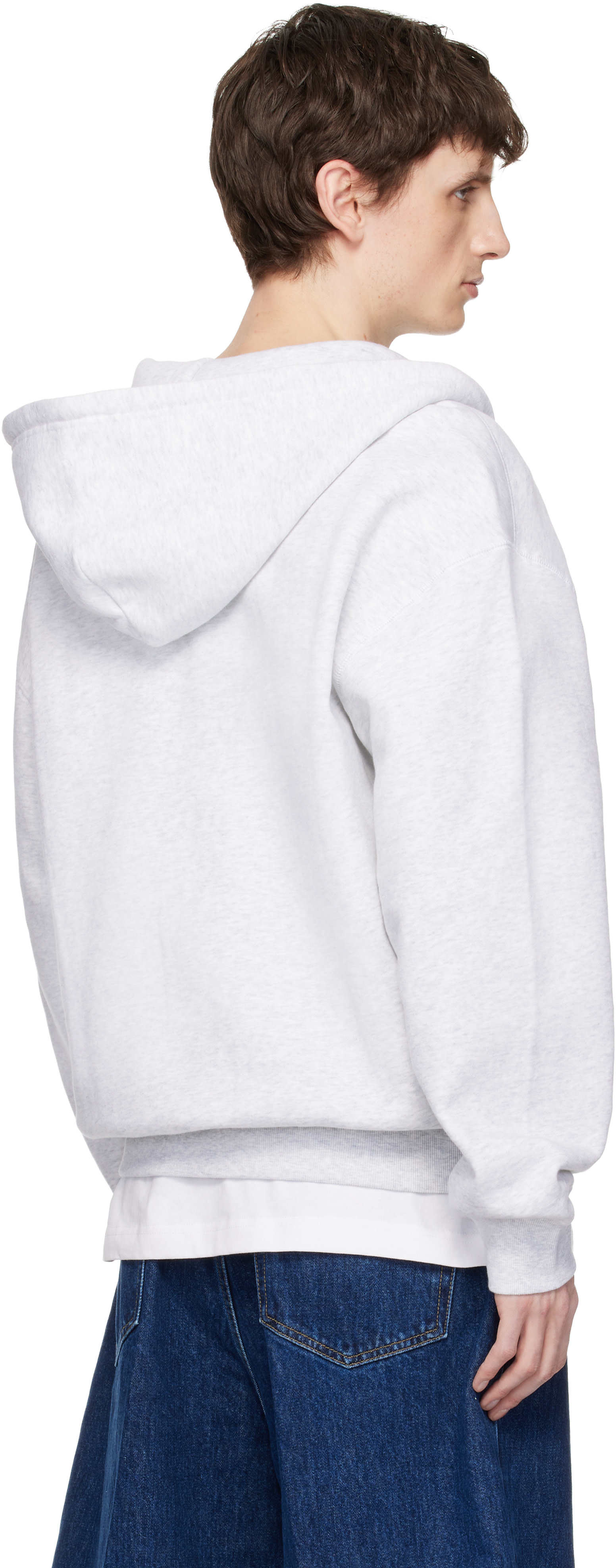 Carhartt Work In Progress: Gray WIP Label Sweat Hoodie | SSENSE