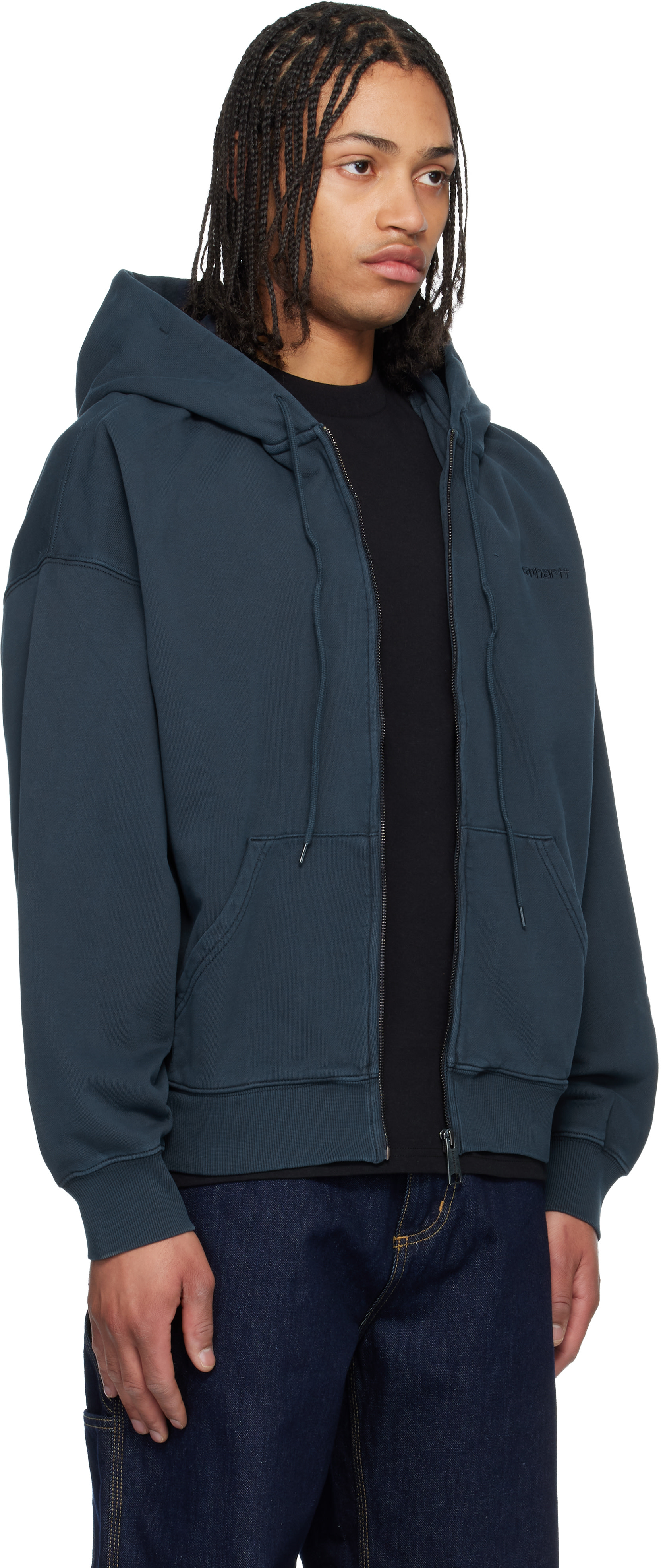 Carhartt Work In Progress - 네이비 벤톤 후디