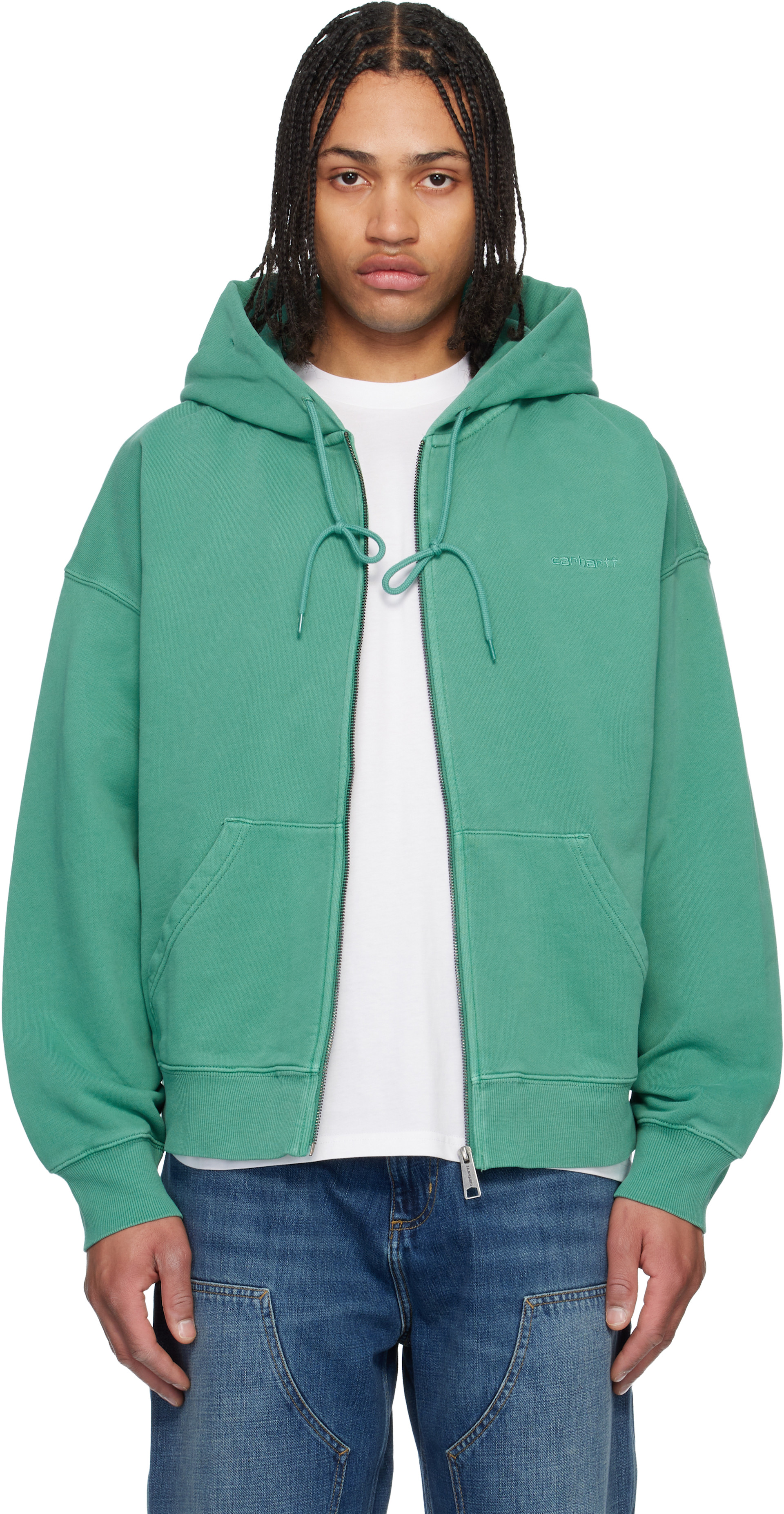 Carhartt Work In Progress - Pull à capuche Benton vert