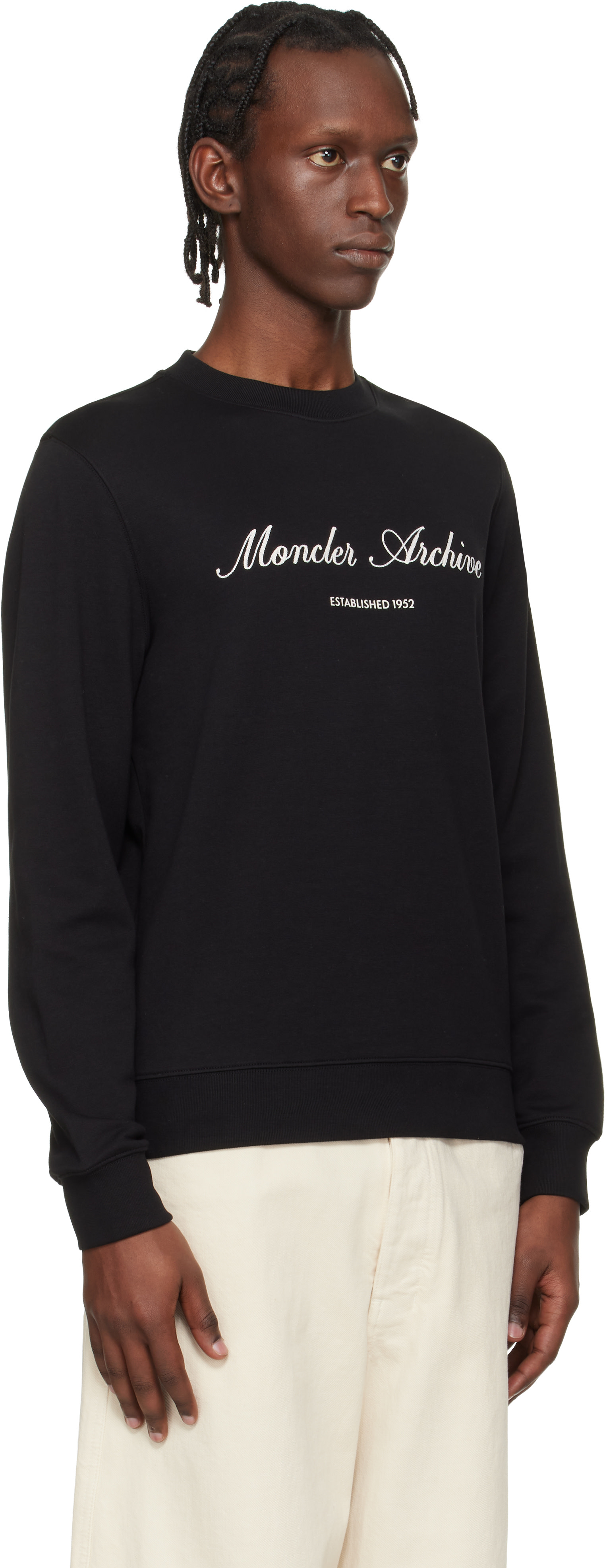 Moncler - Black Cotton Blend Logo Sweatshirt