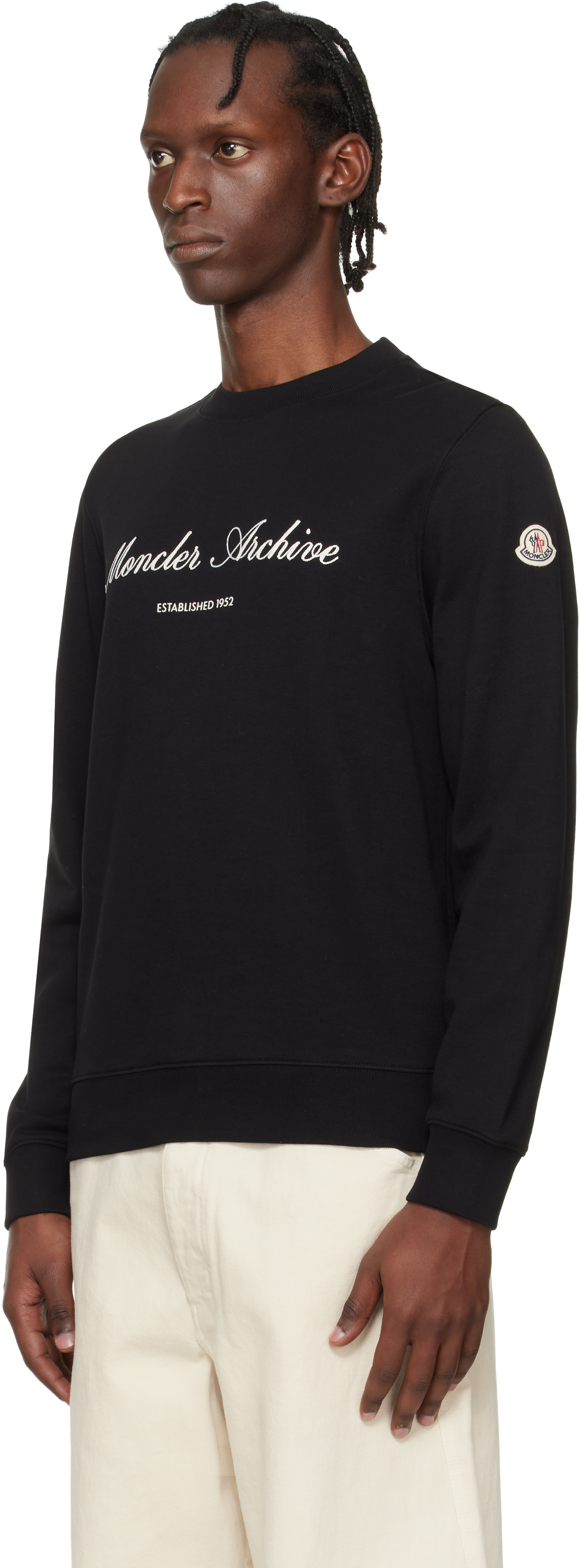 Moncler - Black Cotton Blend Logo Sweatshirt