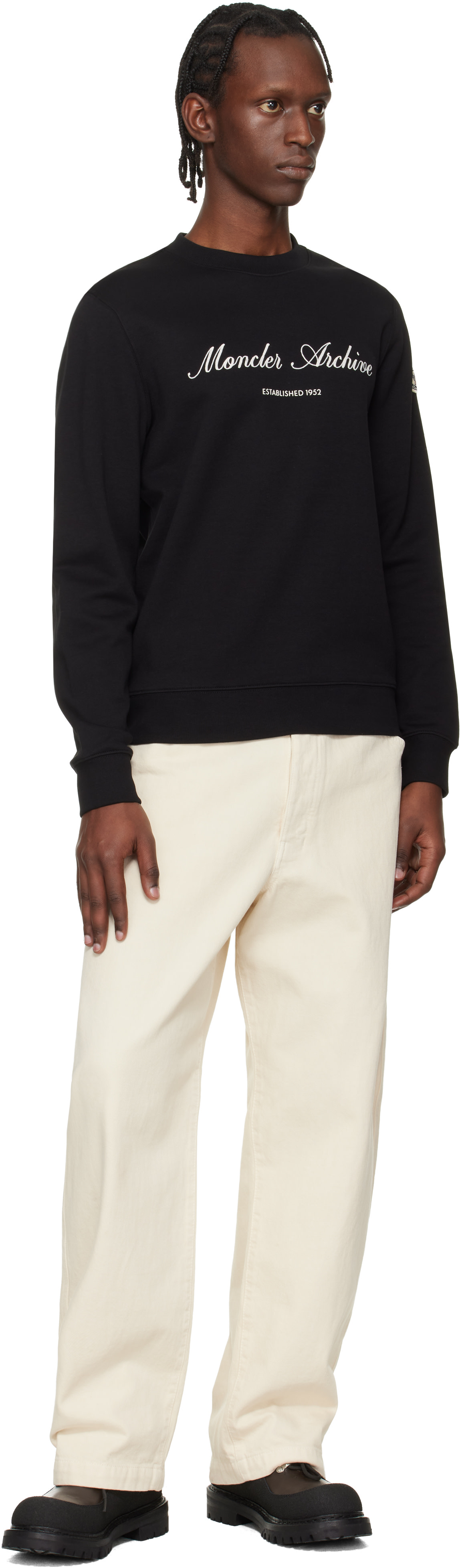 Moncler - Black Cotton Blend Logo Sweatshirt