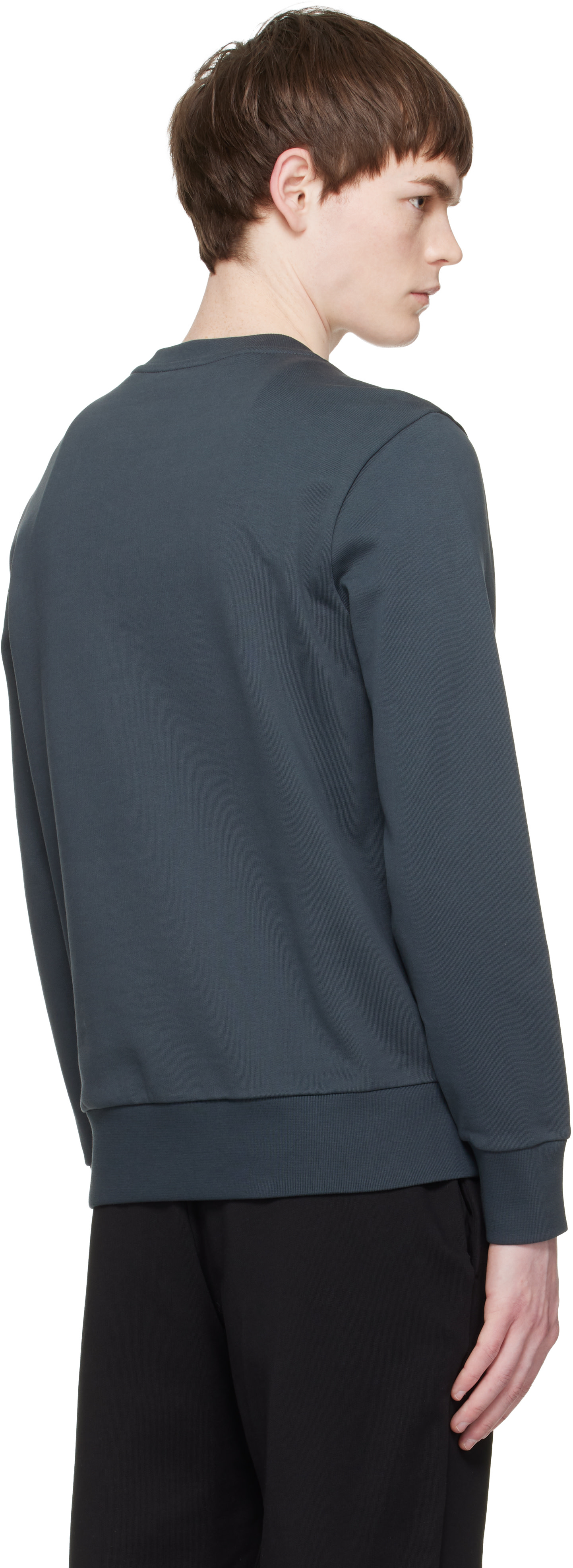 Moncler - Pull molletonné gris en jersey de coton à logo
