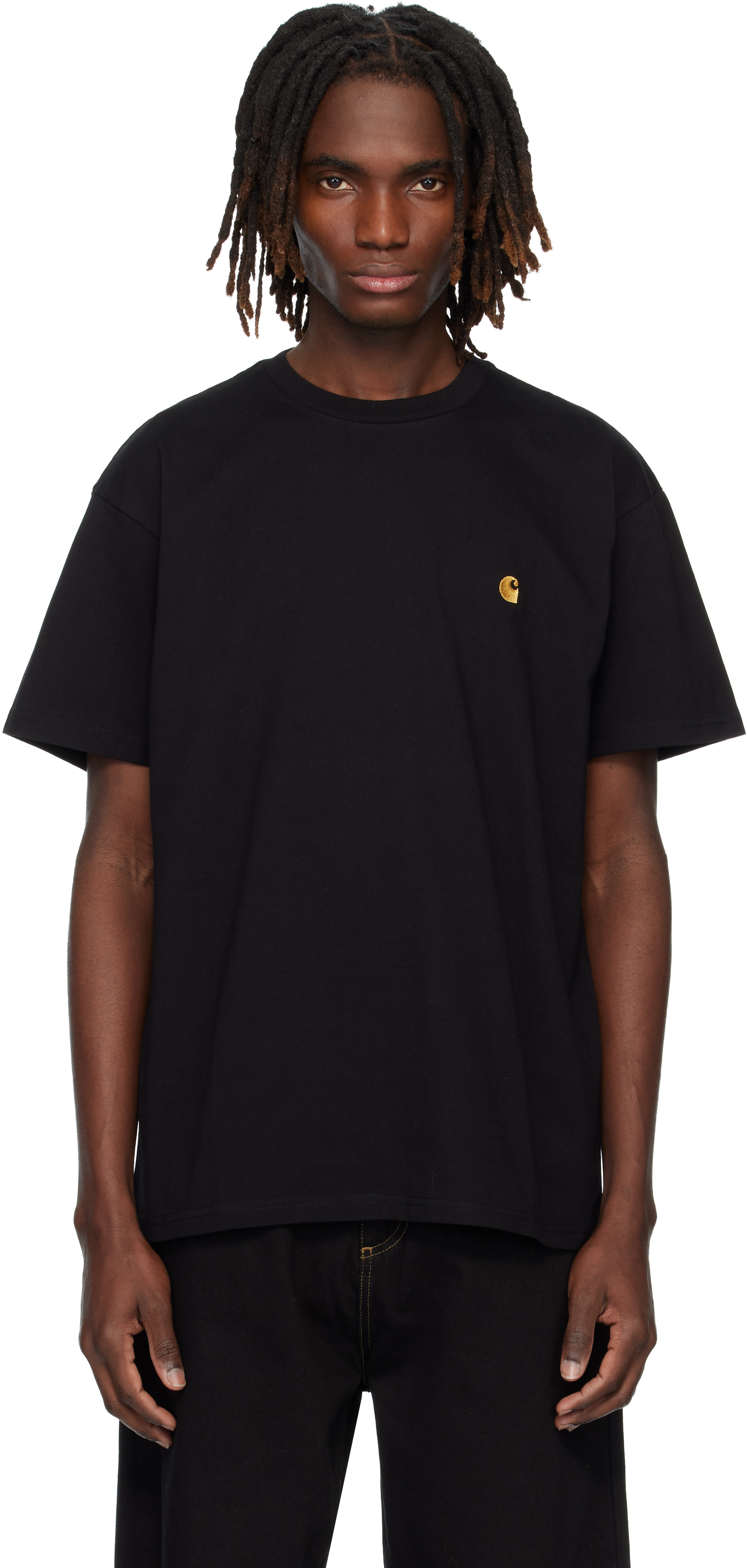 Carhartt Work In Progress - 블랙 S/S 체이스 티셔츠