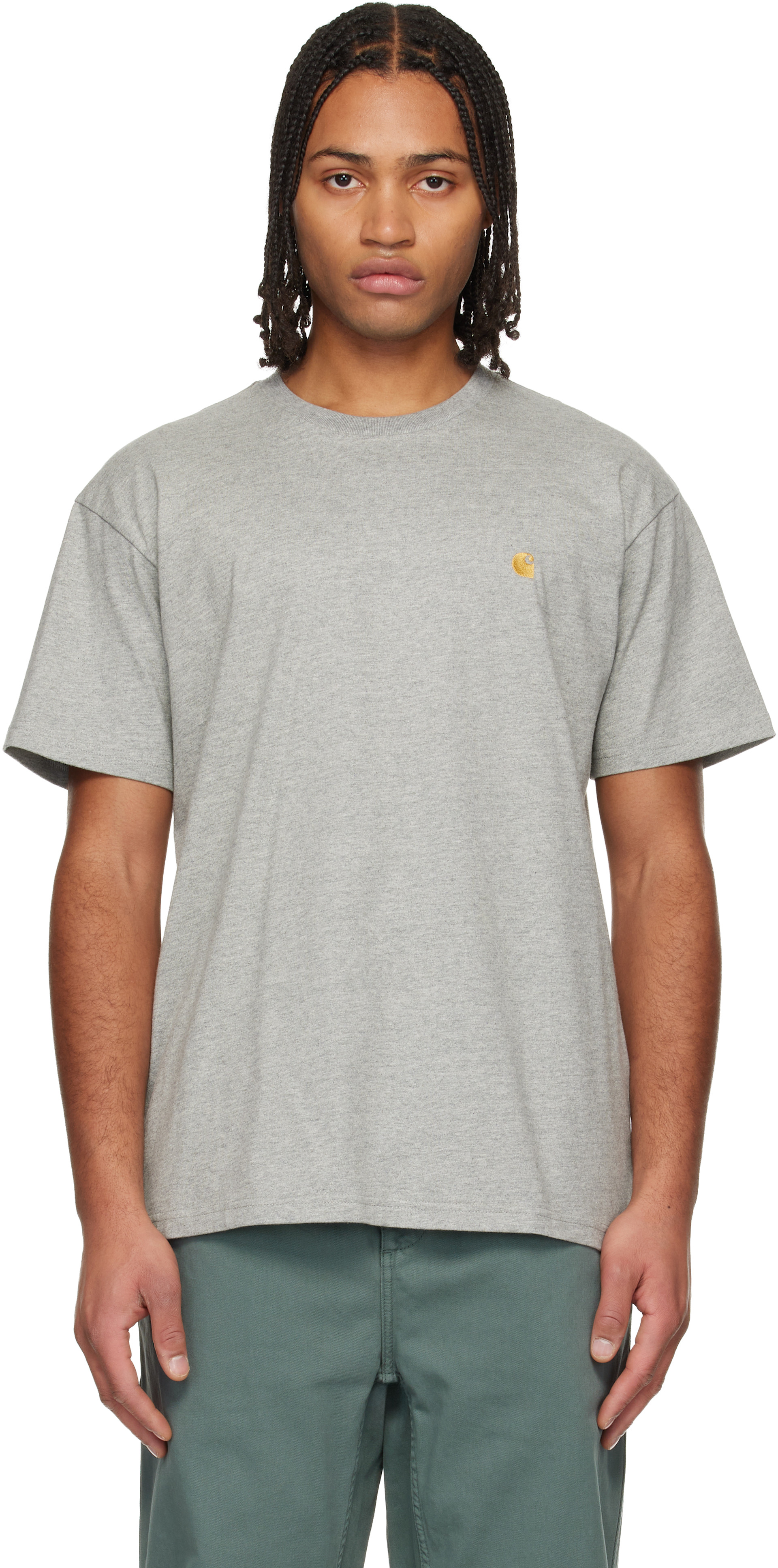 Carhartt Work In Progress - 그레이 체이스 티셔츠