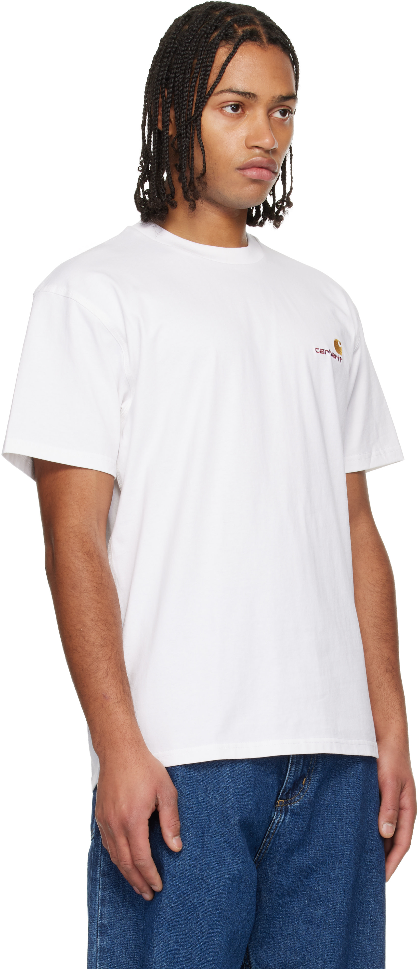 Carhartt Work In Progress - T-shirt blanc à logo American Script