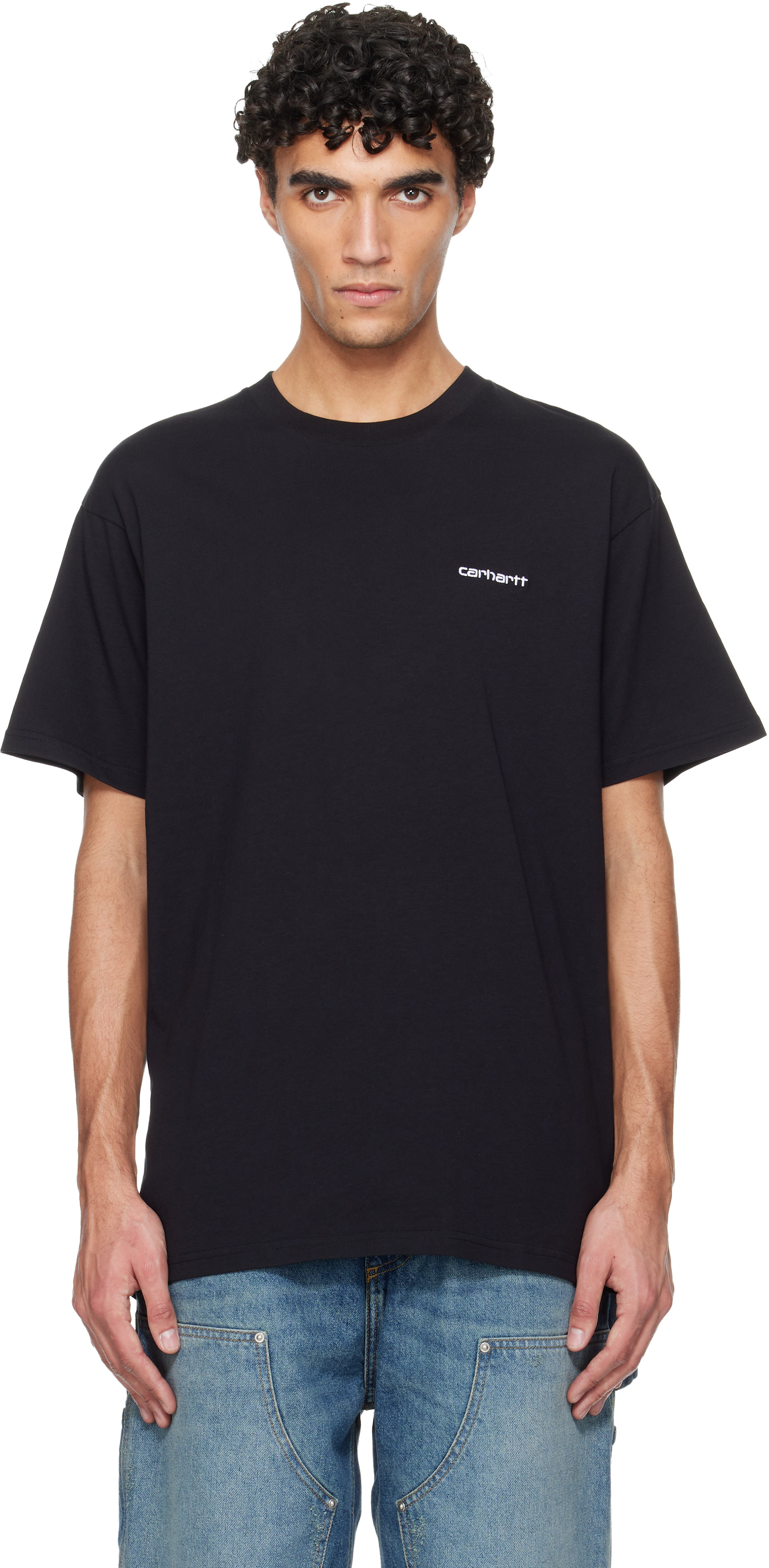 Carhartt Work In Progress - T-shirt noir à logo Script brodé