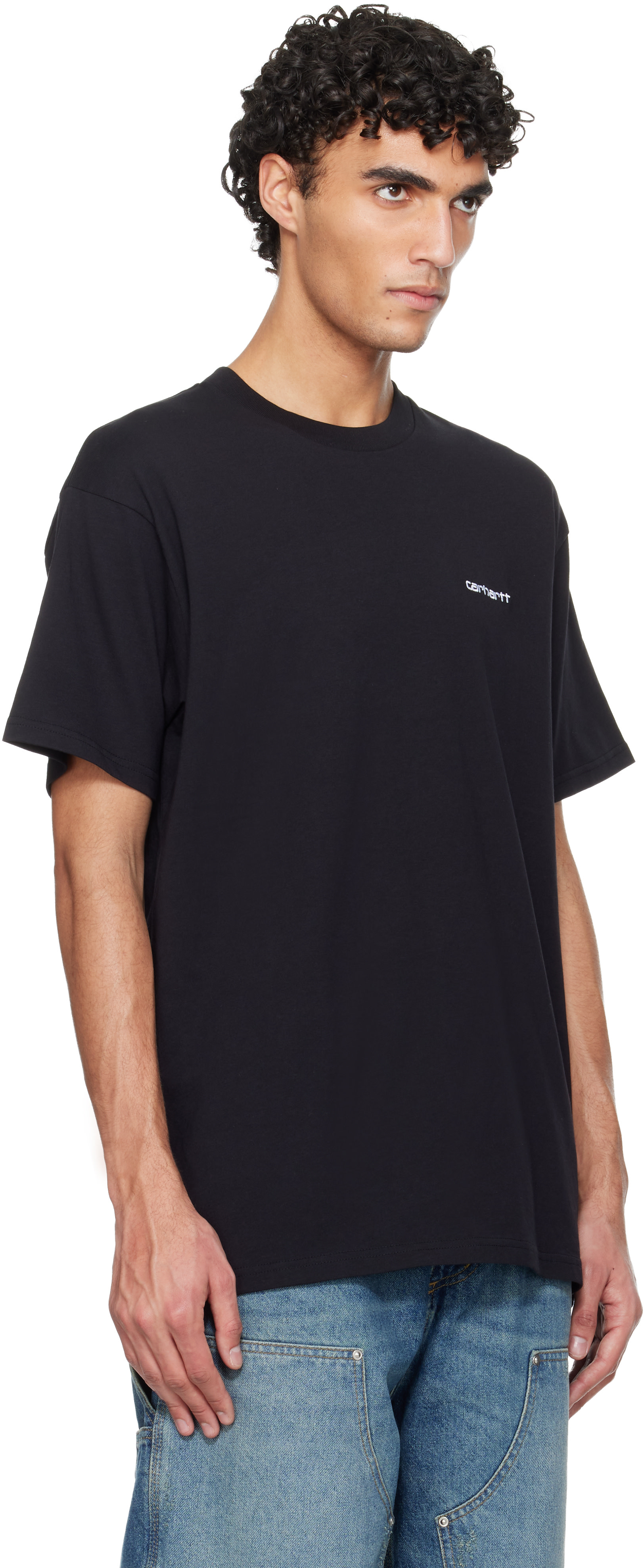Carhartt Work In Progress - T-shirt noir à logo Script brodé