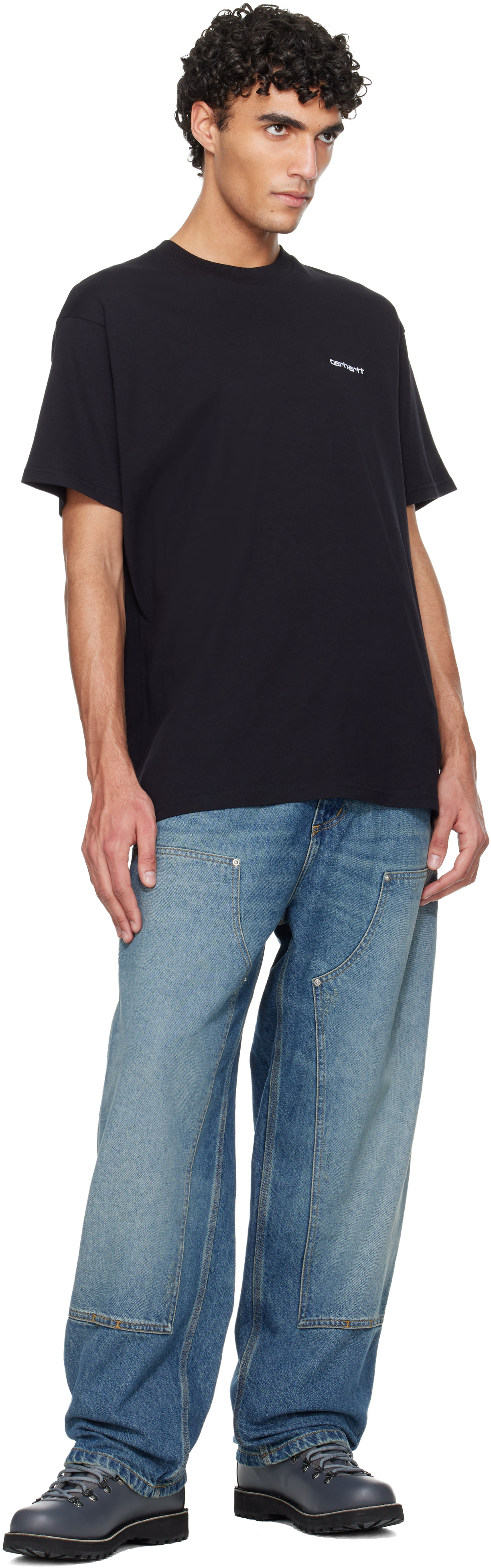 Carhartt Work In Progress - T-shirt noir à logo Script brodé