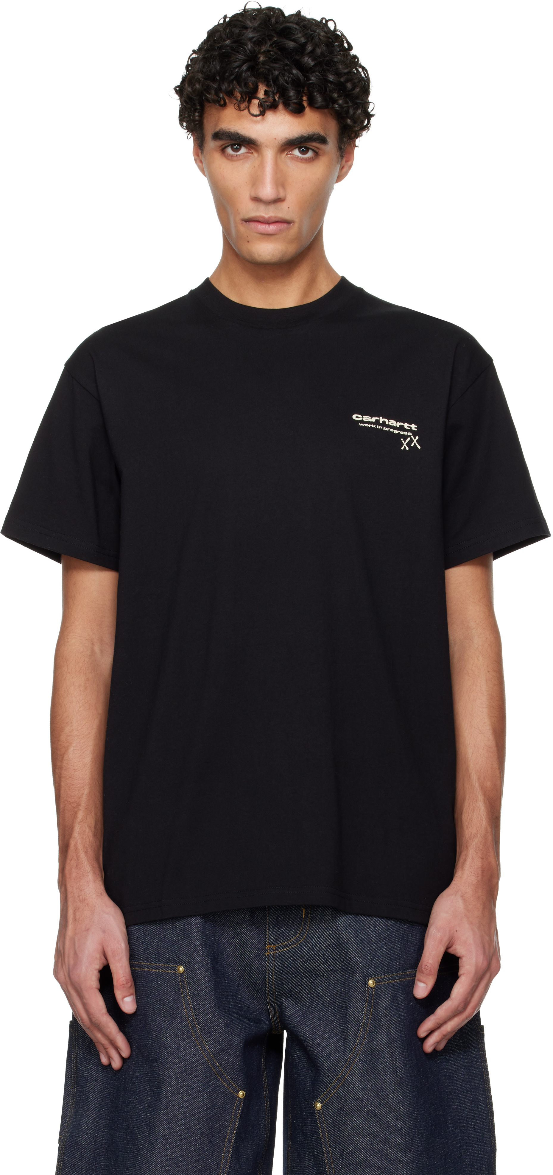 Carhartt Work In Progress - 블랙 가블 티셔츠