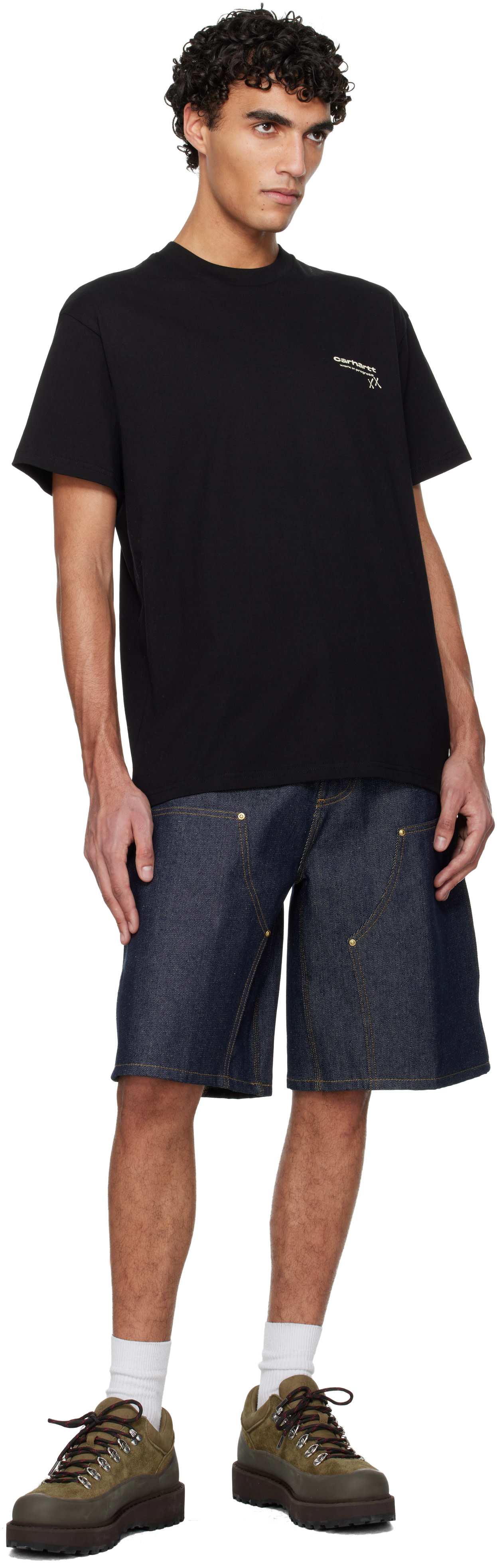 Carhartt Work In Progress - 블랙 가블 티셔츠