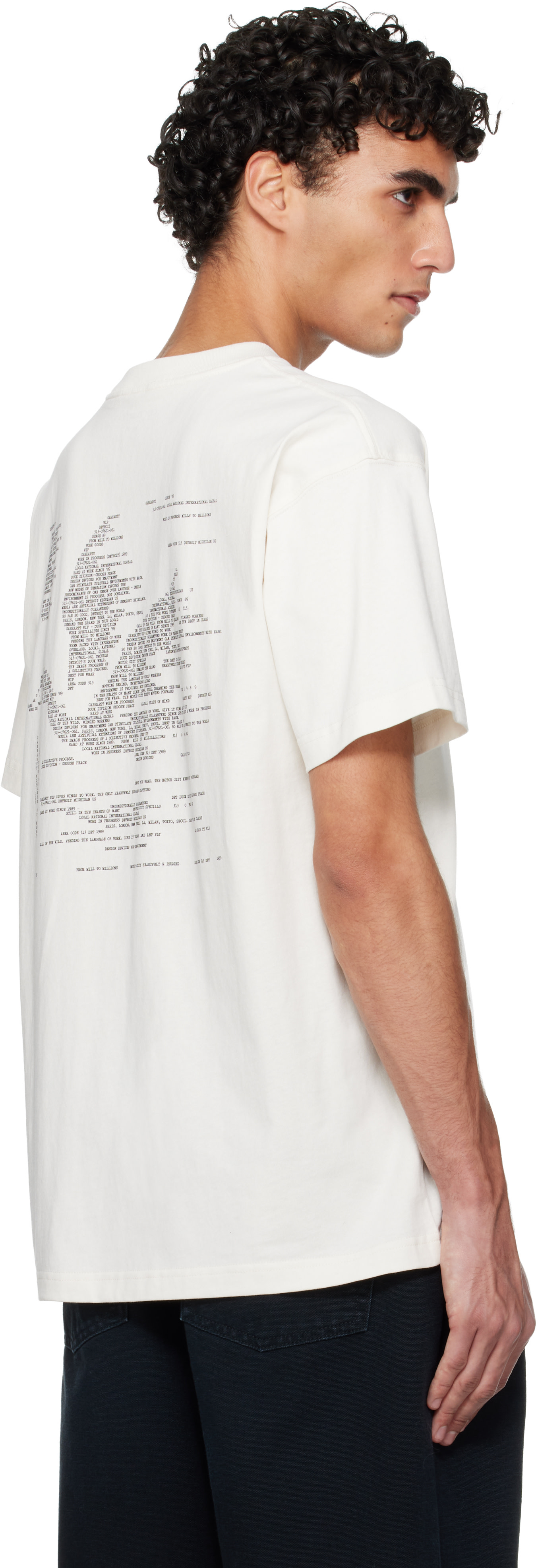 Carhartt Work In Progress: White Punched T-Shirt | SSENSE
