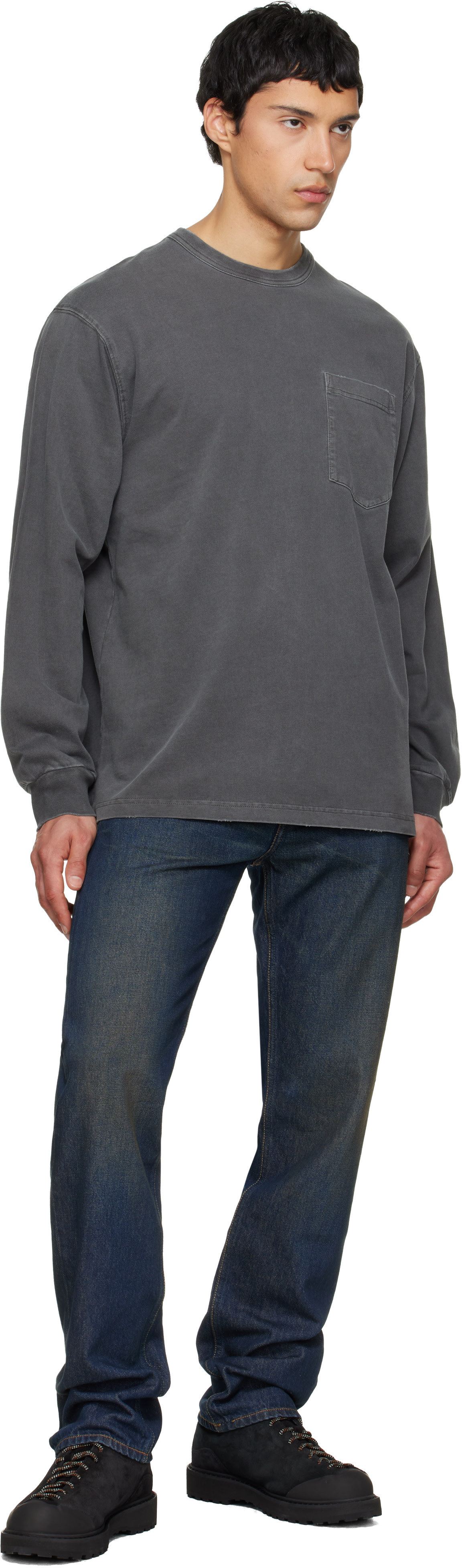 Carhartt Work In Progress - 그레이 L/S 토리온 포켓 티셔츠