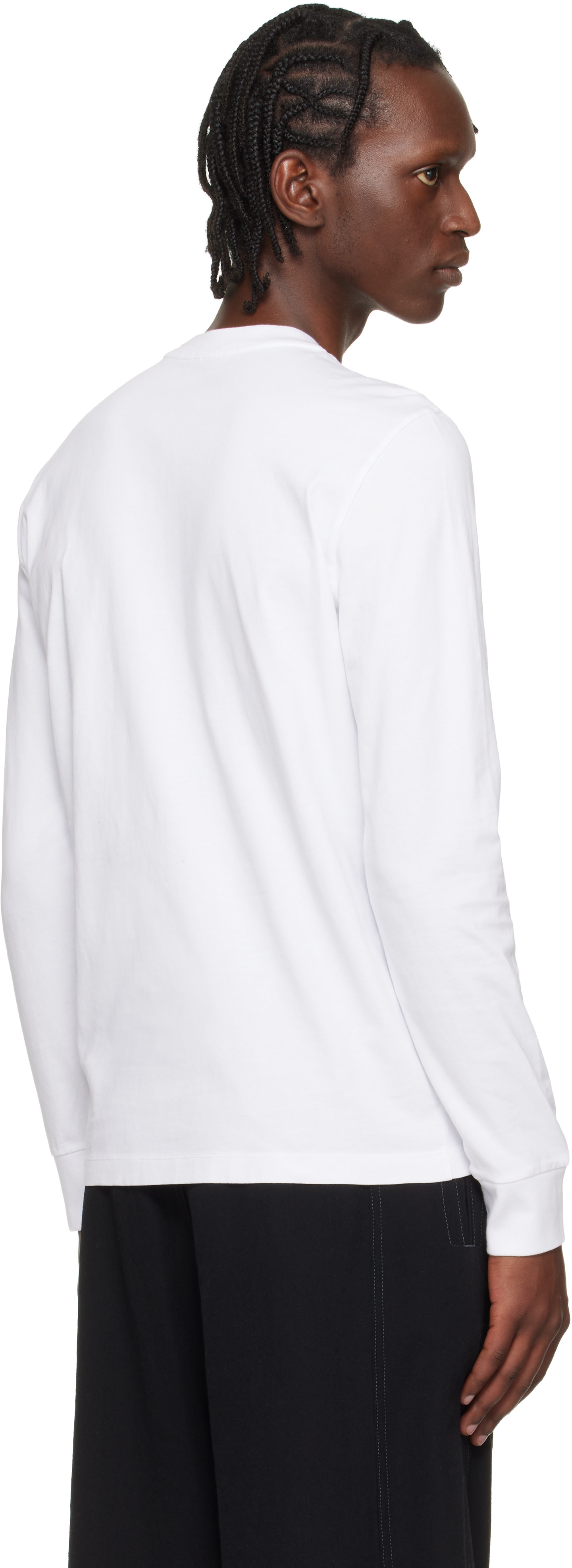 Moncler - Pull molletonné blanc en coton à logo