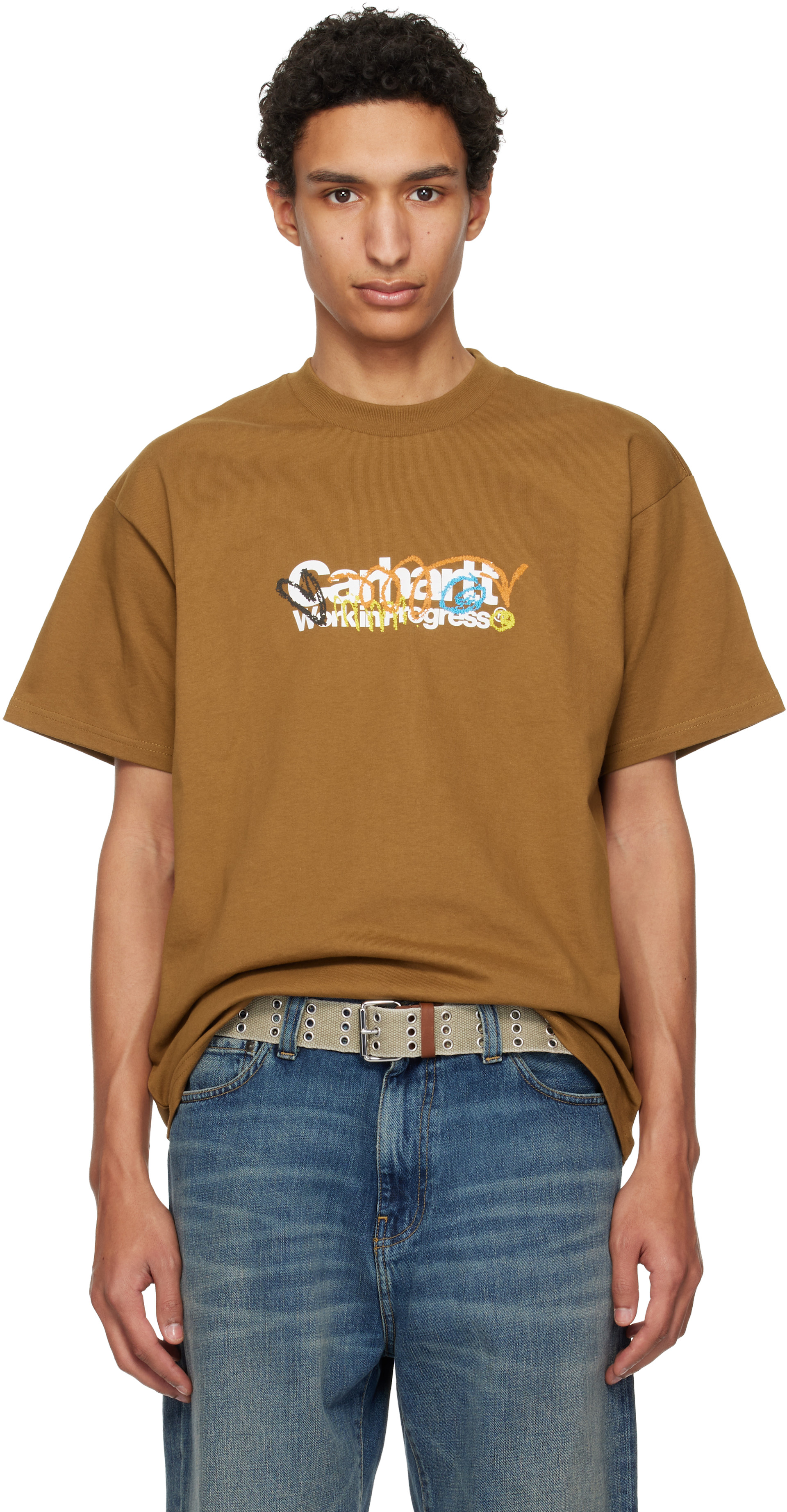 Carhartt Work In Progress: ブラウン S/S Primary Tシャツ | SSENSE 日本
