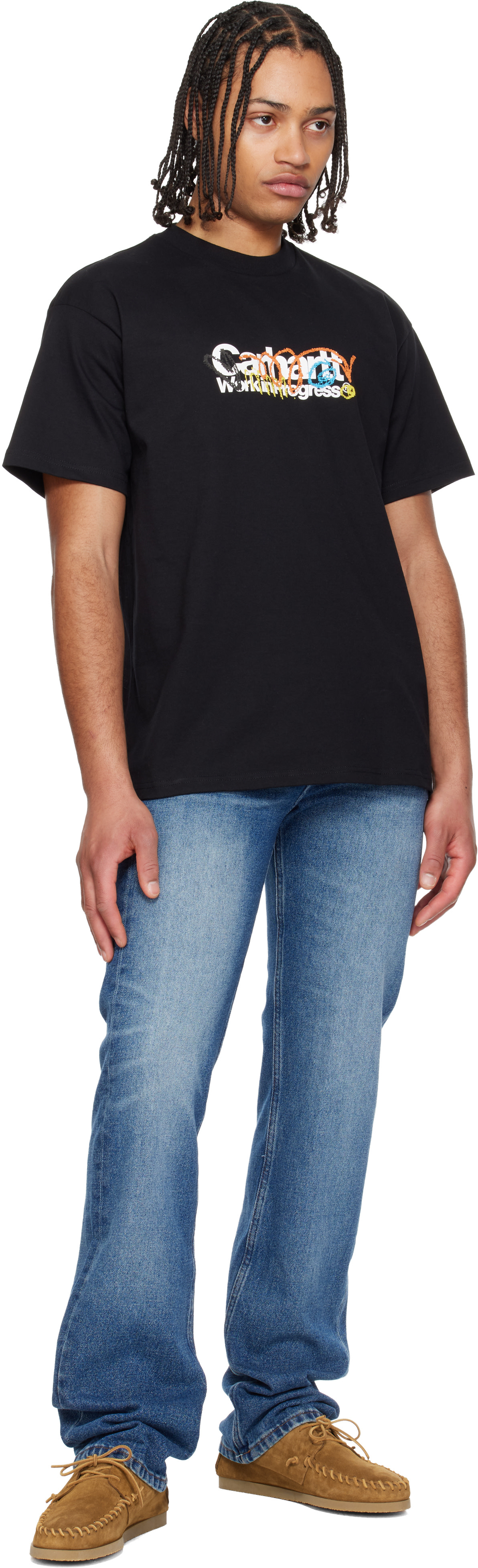 Carhartt Work In Progress: Black Primary T-Shirt | SSENSE