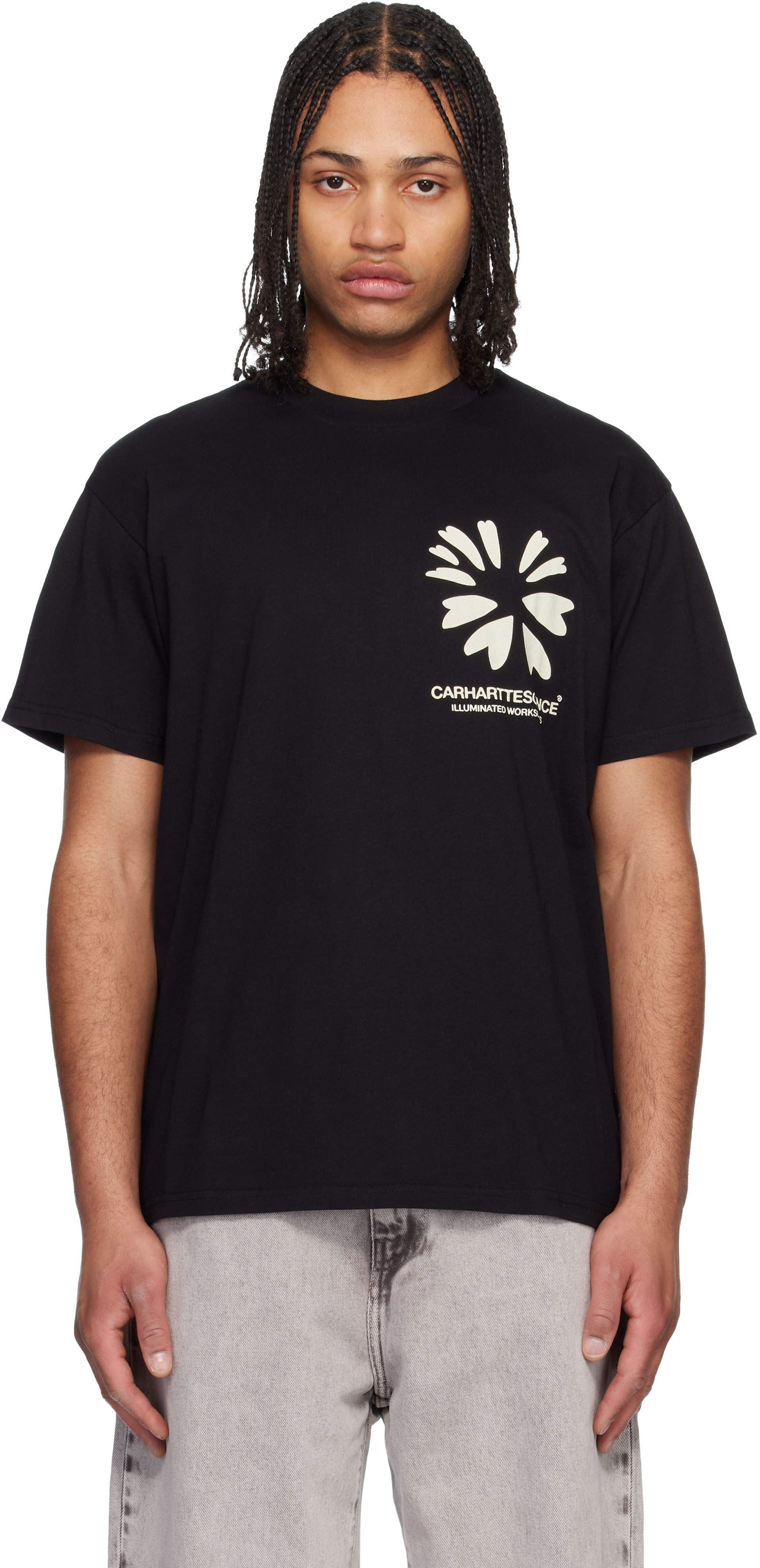 Carhartt Work In Progress - 블랙 컴피 티셔츠
