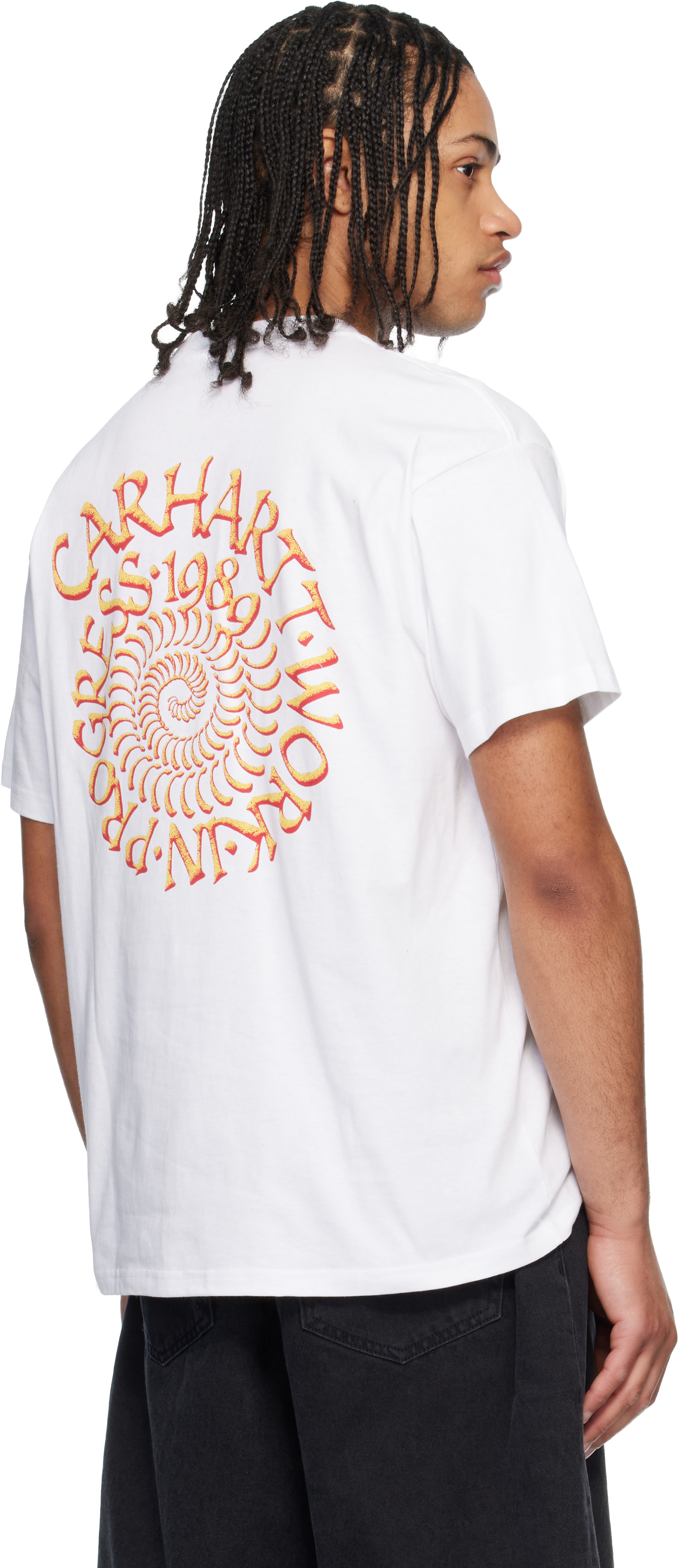 Carhartt Work In Progress - 화이트 스파이럴 티셔츠