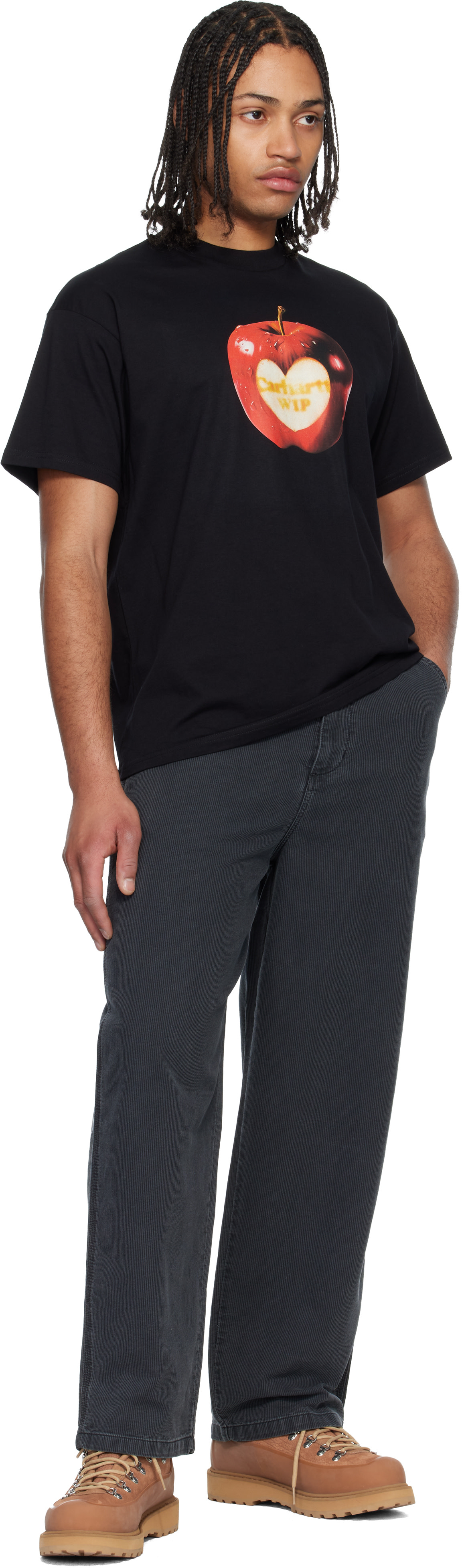 Carhartt Work In Progress: Black Spoiled T-shirt | SSENSE