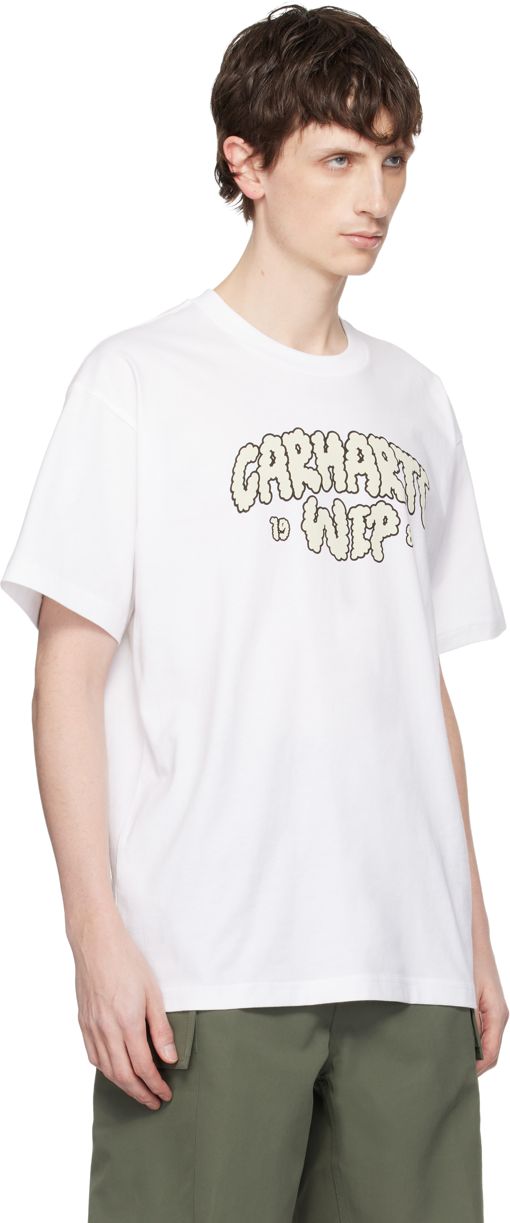 Carhartt Work In Progress - T-shirt blanc à logo Cloud Script