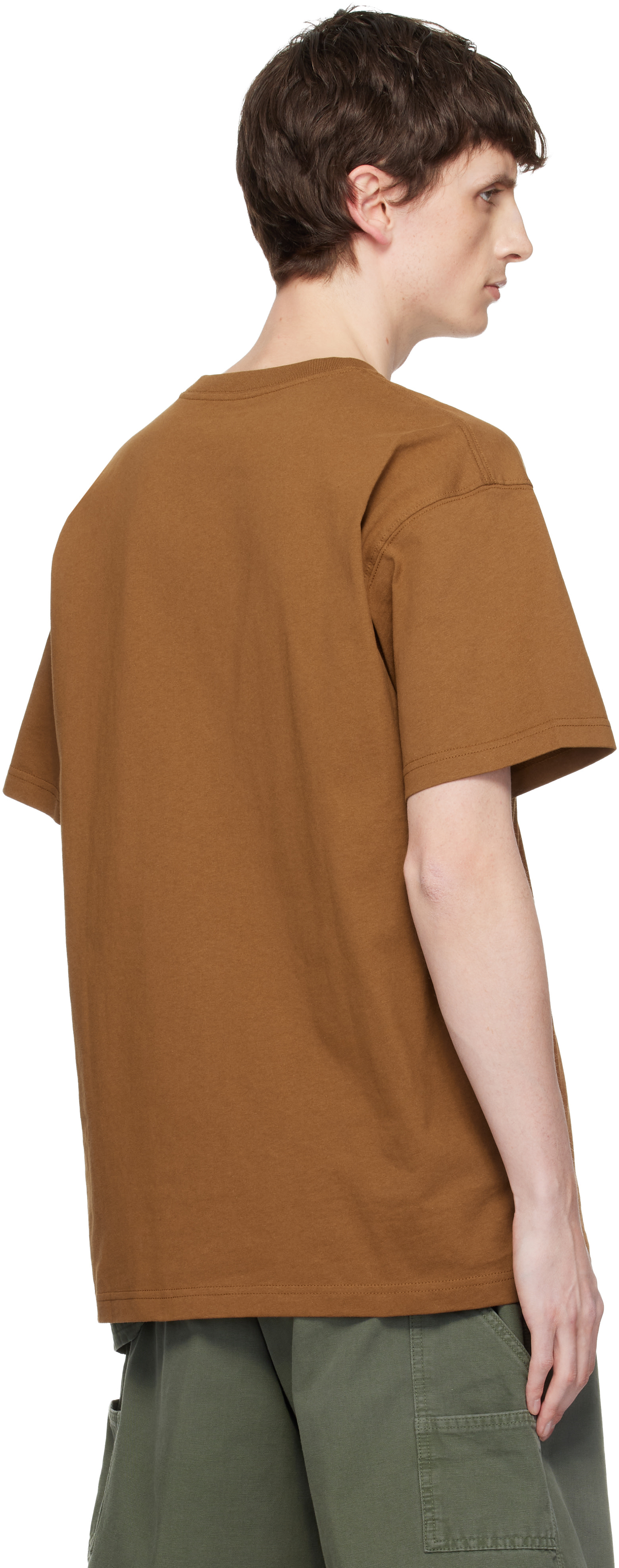 Carhartt Work In Progress - 탠 모노그램 티셔츠