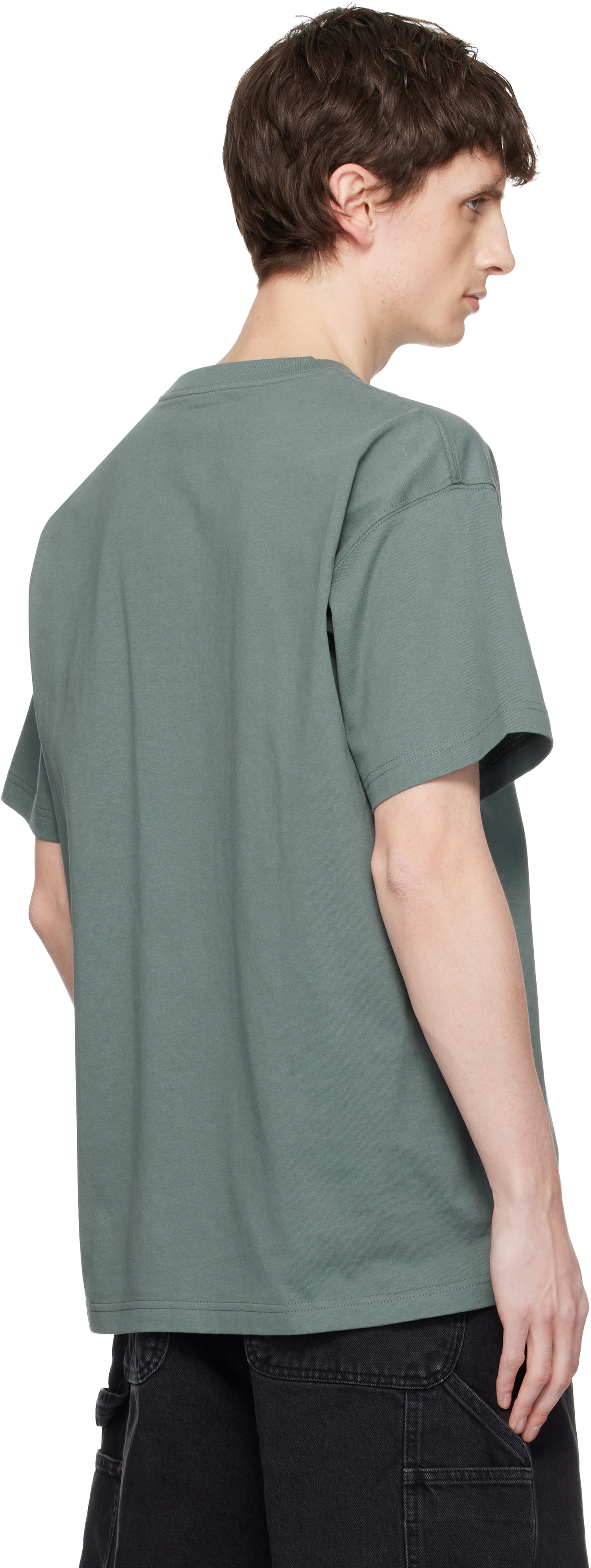 Carhartt Work In Progress: Green Monogram T-shirt | SSENSE