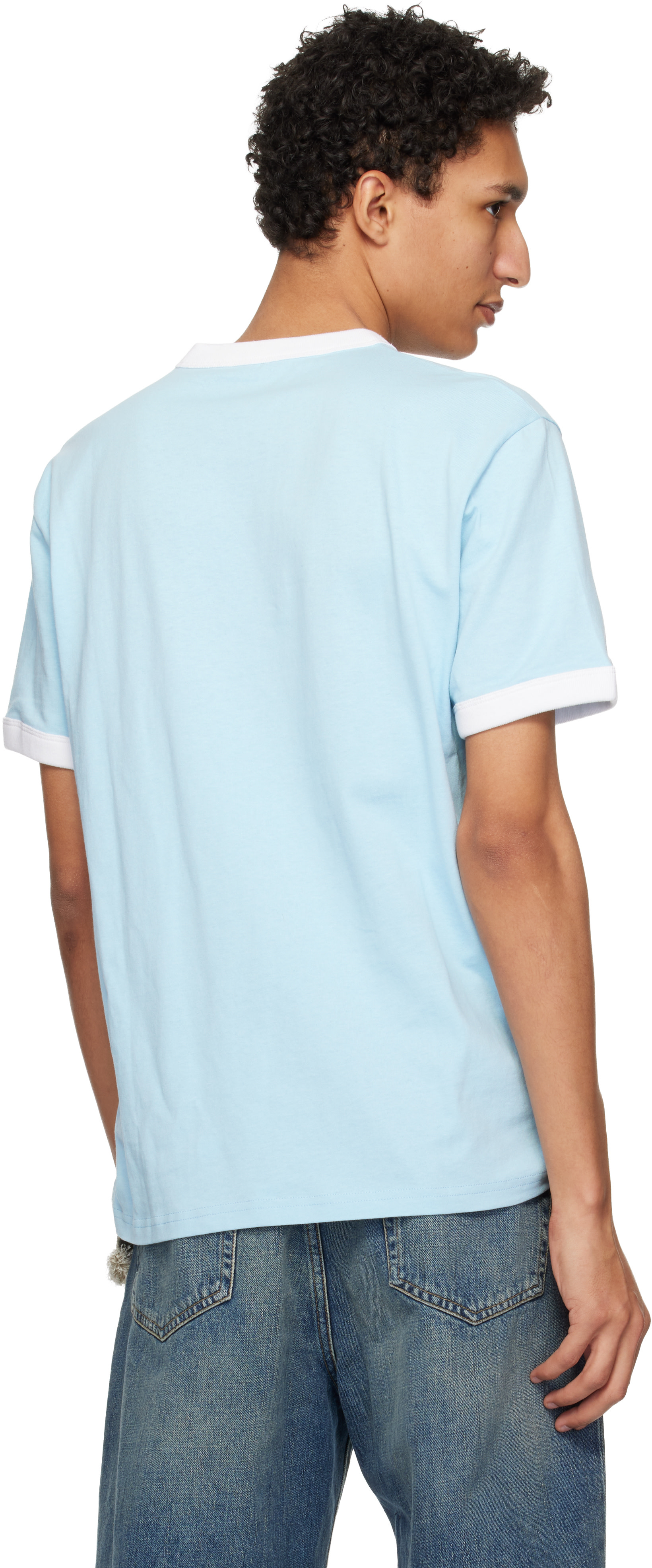 Carhartt Work In Progress - 블루 S/S Lp 링거 티셔츠