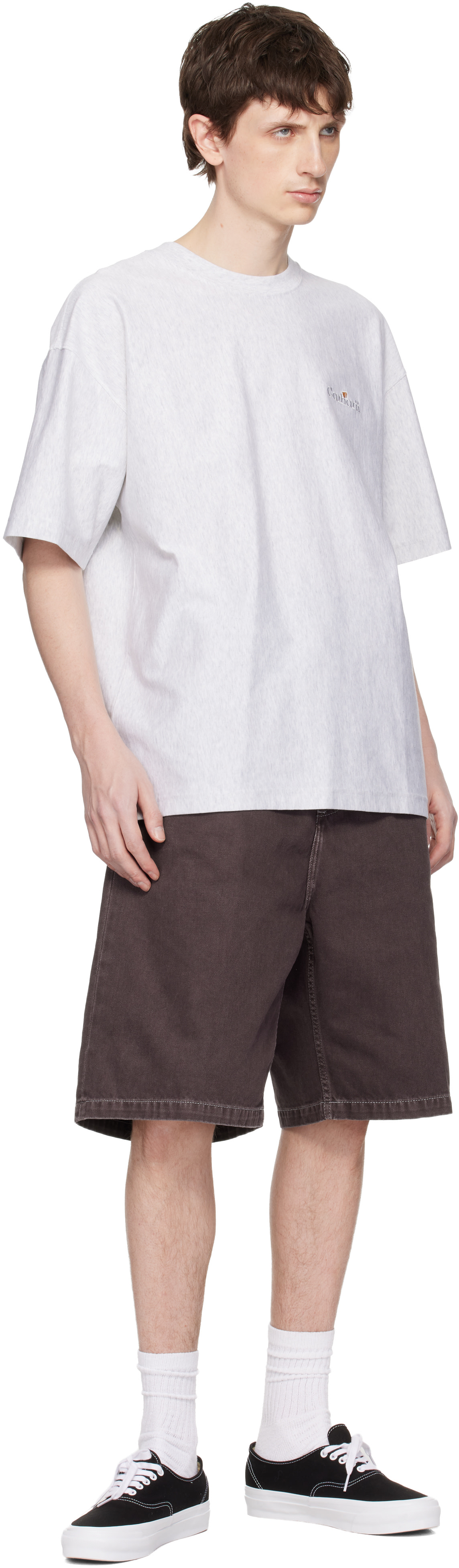 Carhartt Work In Progress: Gray WIP Label T-shirt | SSENSE