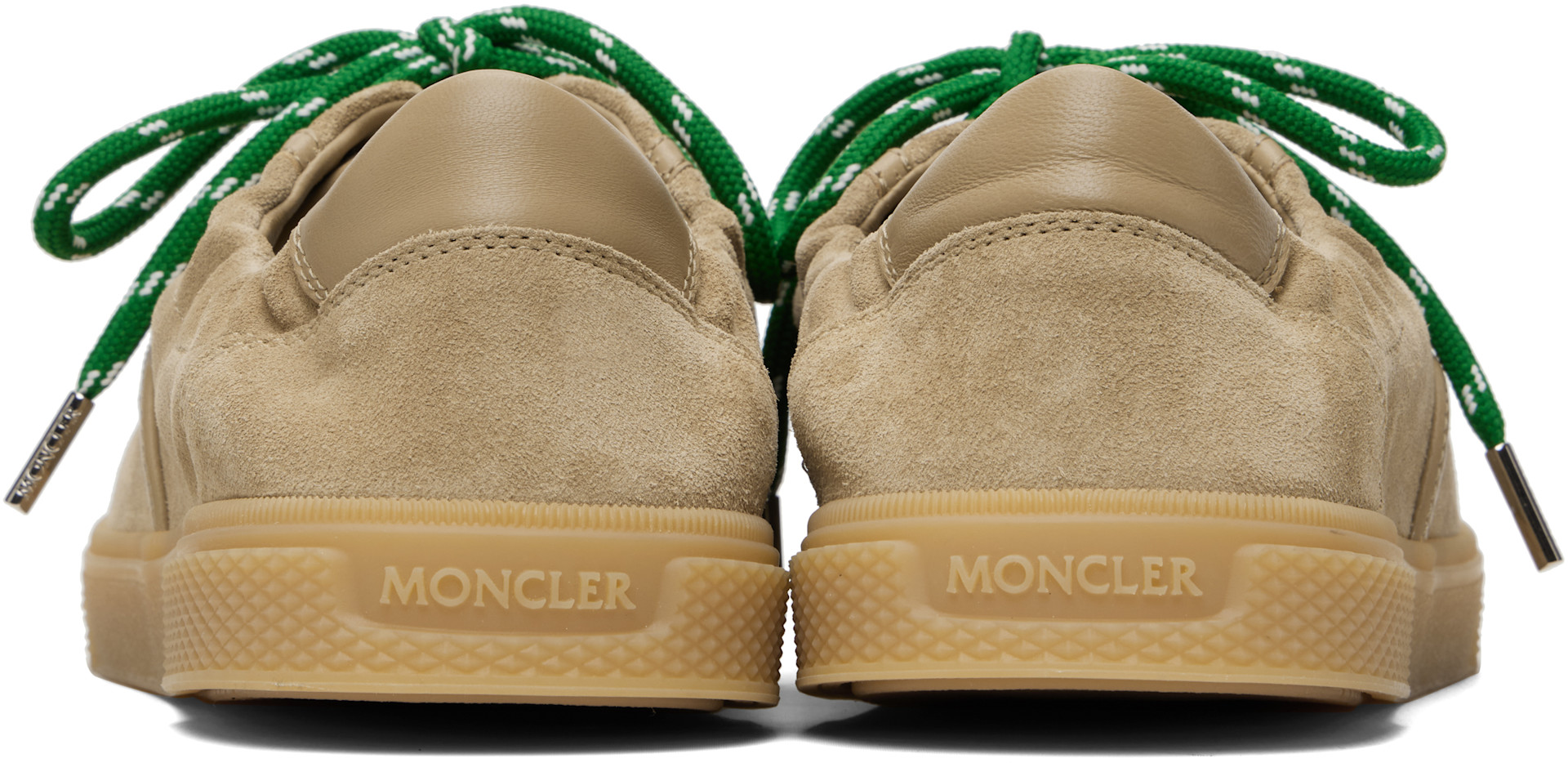 Moncler: ベージュ Vera Leisure スエード スニーカー | SSENSE 日本 Moncler: ベージュ Vera Leisure スエード スニーカー | SSENSE 日本