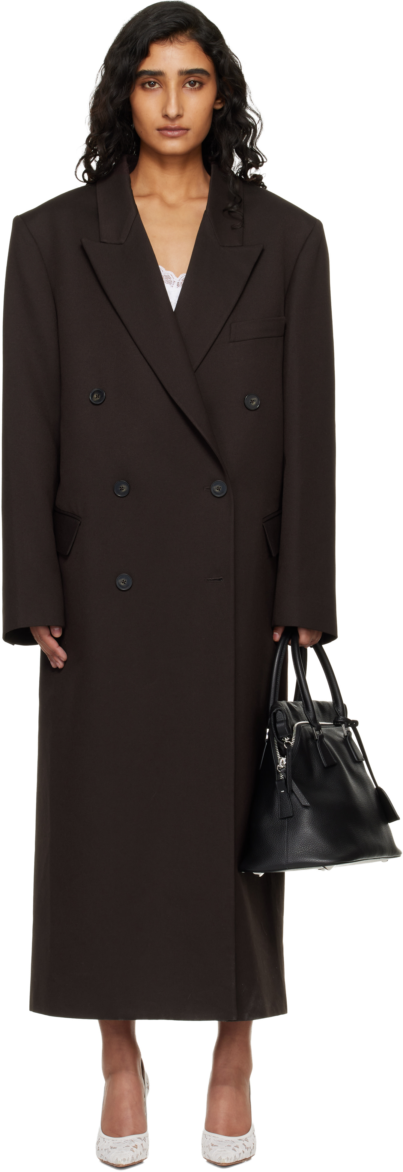 The Frankie Shop: Brown Jane Long Coat | SSENSE